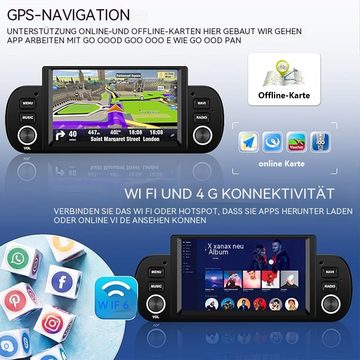 Hikity Android 13 Touchscreen GPS 6,2 Zoll für Fiat Penta 2013-2020 Autoradio (FM, Kabelloses Carplay Verkabeltes Android Auto)