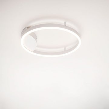s.luce Deckenleuchte LED Wandlampe & Deckenlampe Ring 60 Dimmbar Weiß, Warmweiß