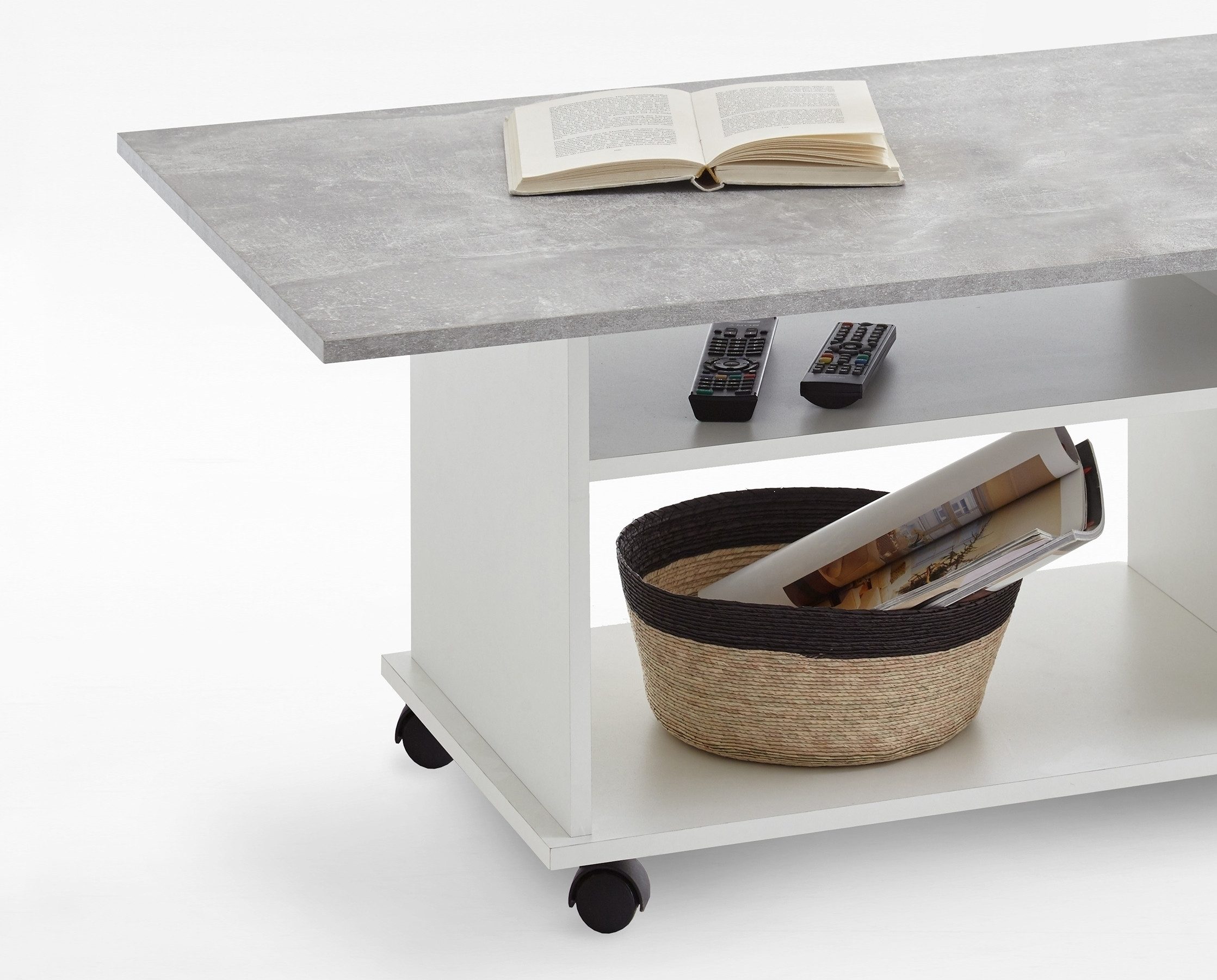 PREISBRECHER Couchtisch AZUR, in weiß-Beton LA günstig online kaufen