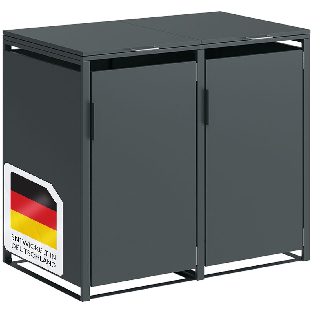 STEELSØN Mülltonnenbox Thoria 240L aus verzinktem Stahl (Anthrazit, verfügb günstig online kaufen