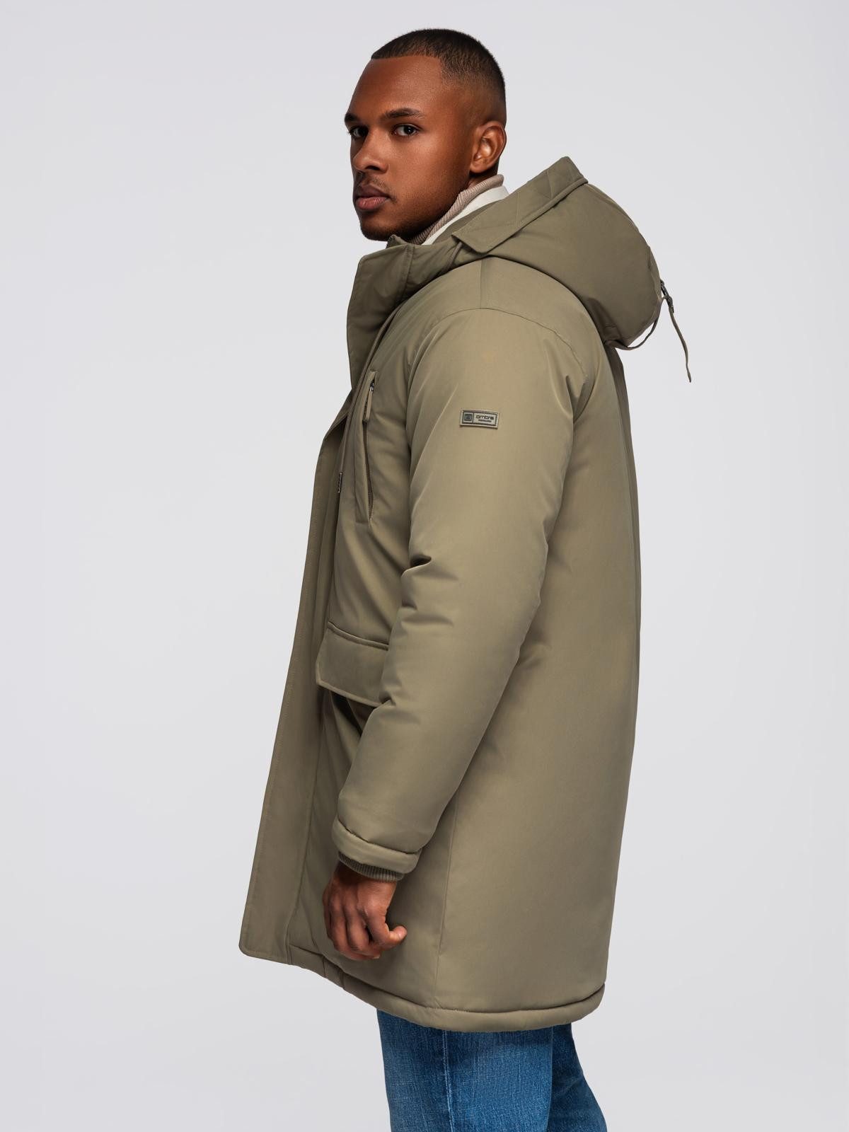 OMBRE Steppmantel Klassischer langer Herrenparka