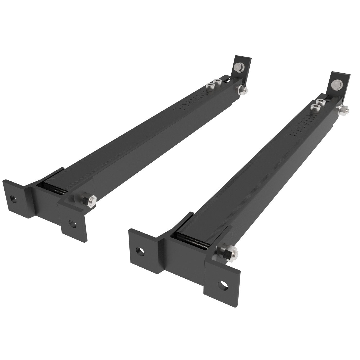 NuaSol Solarmodul-Halterung verstellbar Neigungswinkel 15° - 60° siber / schwarz, (Set)