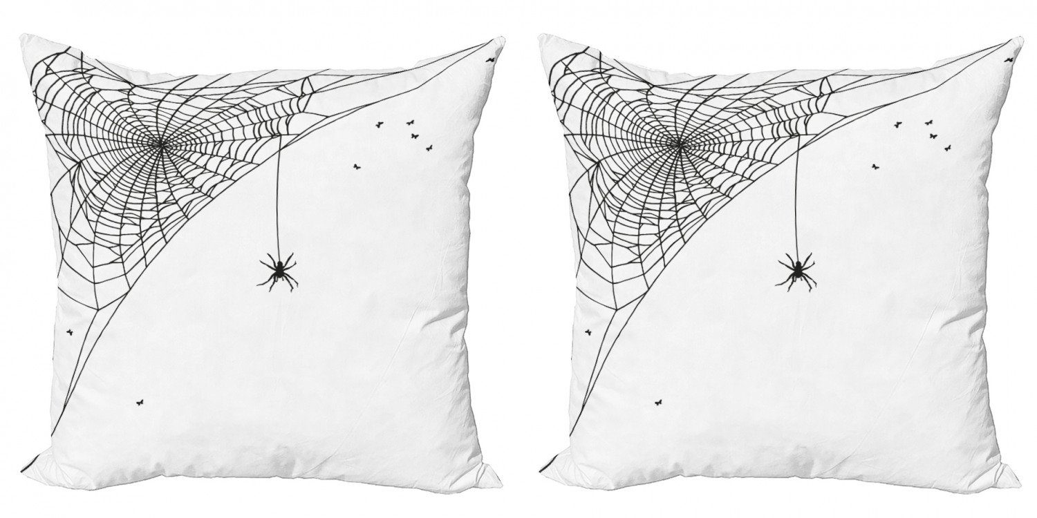 Abakuhaus (2 Modern Digitaldruck, Stück), Bug Flies Accent Spinnennetz Corner Kissenbezüge Doppelseitiger Net