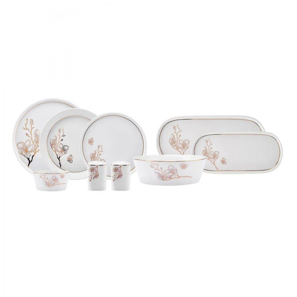 Karaca Daisy Geschirrset 12-teilig - New Generation Bone Porzellan Für 4 Personen