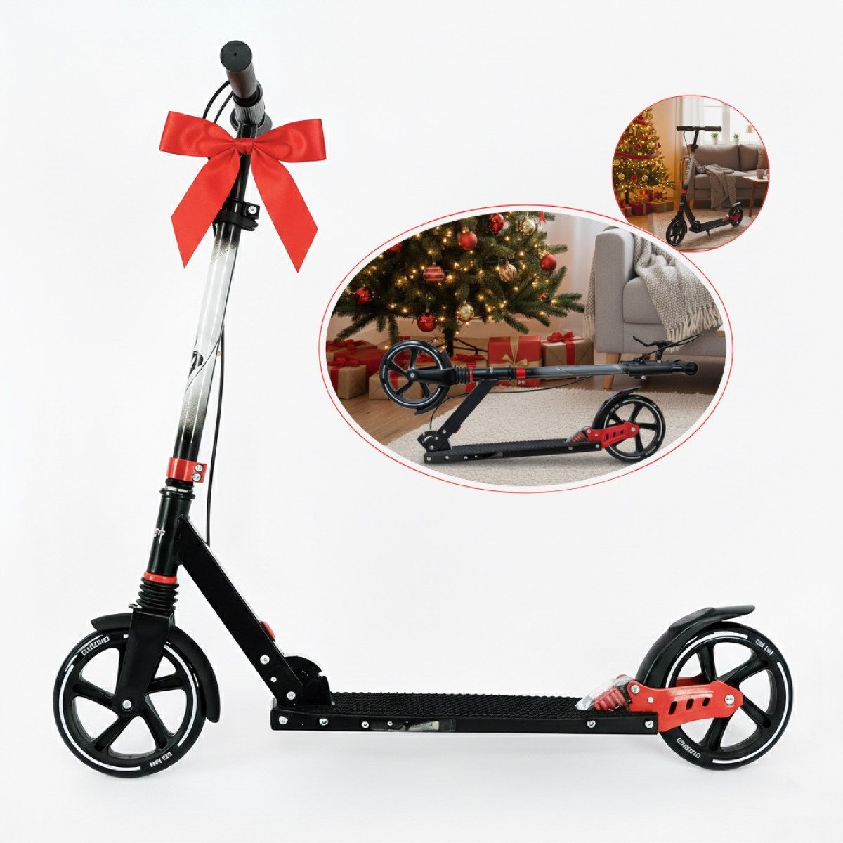 Carromco Tretroller Скутеры Lugano 200, Городской скутер für Kinder und Erwachsene, (Schönes Geschenk für Weihnachten oder zum Geburtstag, Geschenk Idee), zusammenklappbar, höhenverstellbarer Lenker, Hand- und Hinterradbremse