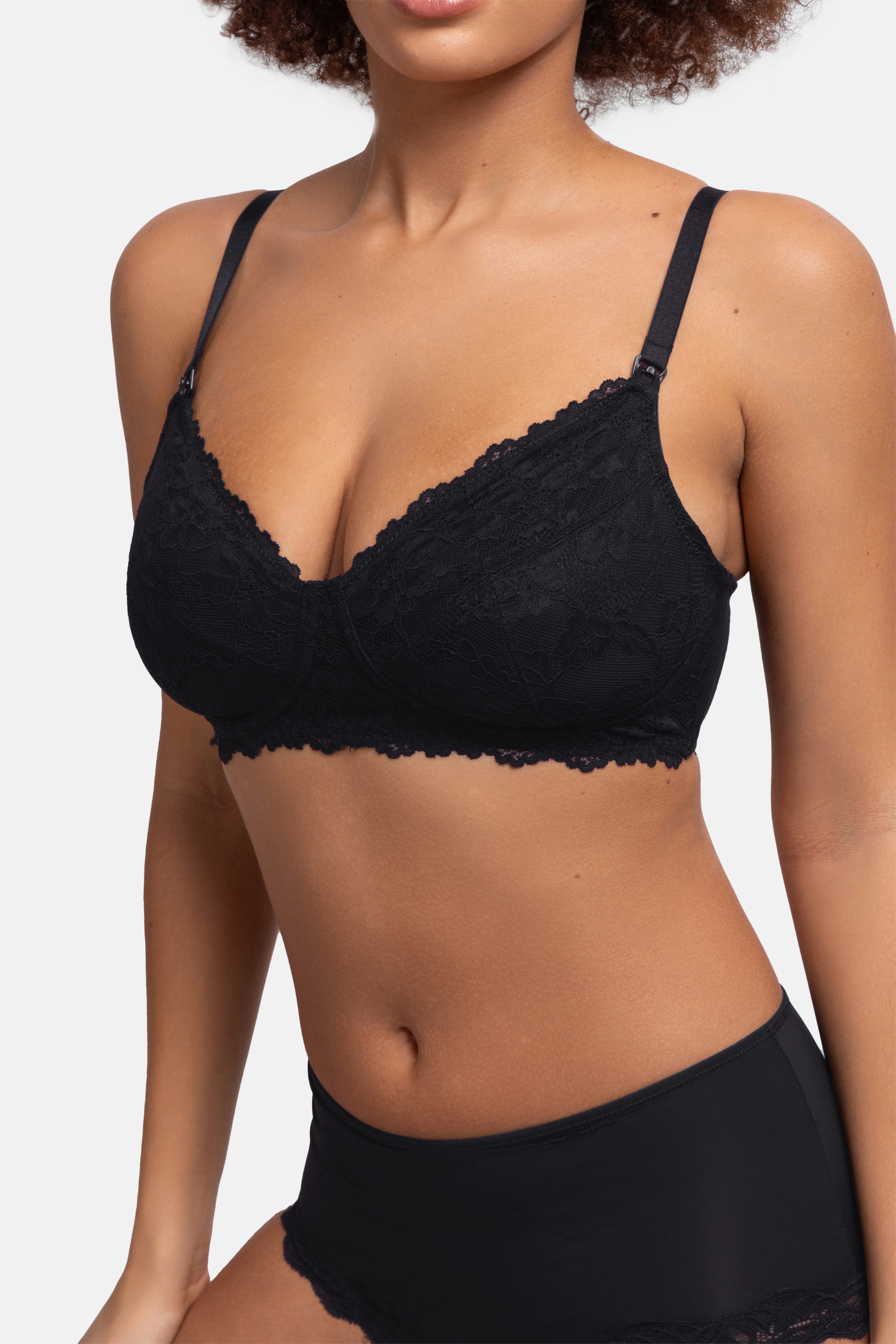Dorina Still-BH Valeria Nursing Bra mit Bügel, Stillclips für Einhandbedienung, mit Spitze