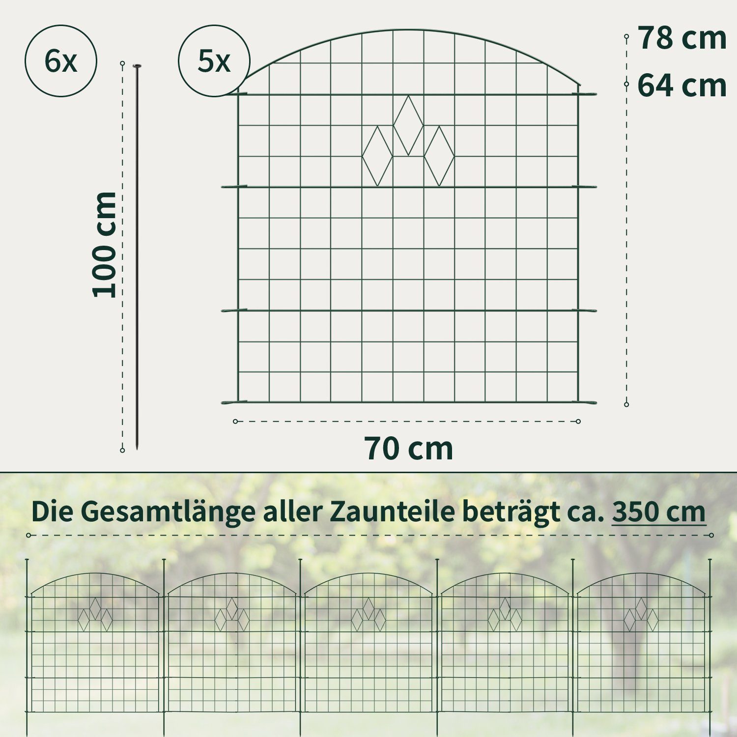 VERDOBA Zaun Teichzaun Gartenzaun Hundezaun - günstig online kaufen