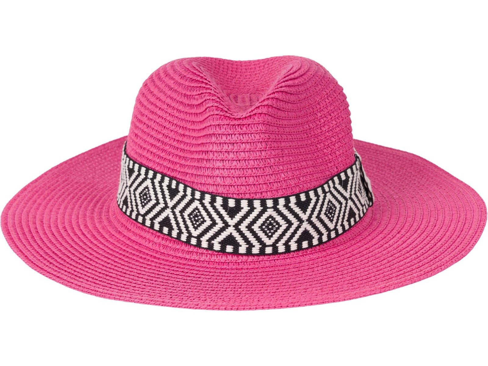 styleBREAKER Sonnenhut Panama Strohhut Hutband Azteken Muster (1-St)