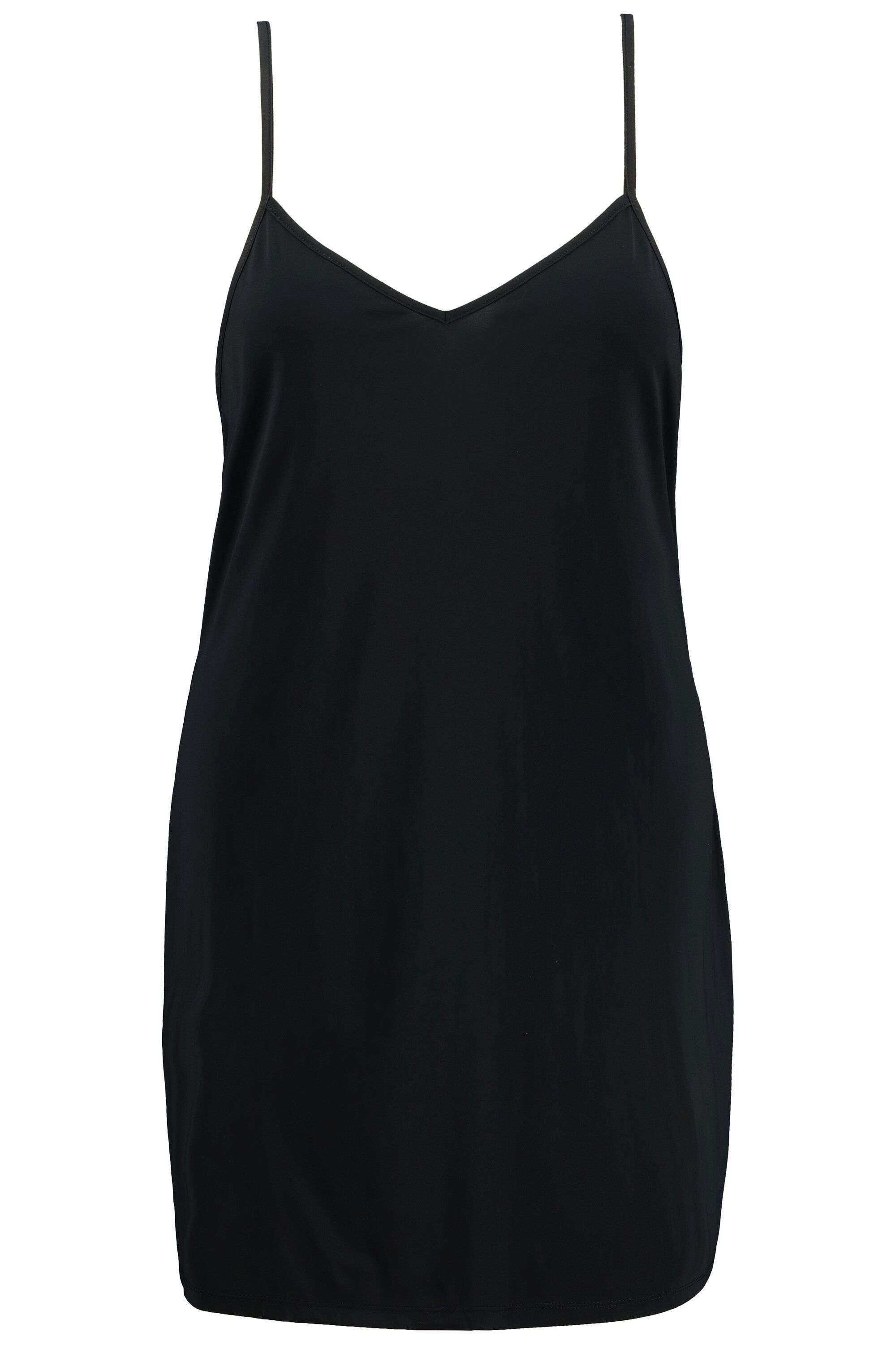 Ulla Popken Jerseykleid Unterkleid A-Linie V-Ausschnitt günstig online kaufen
