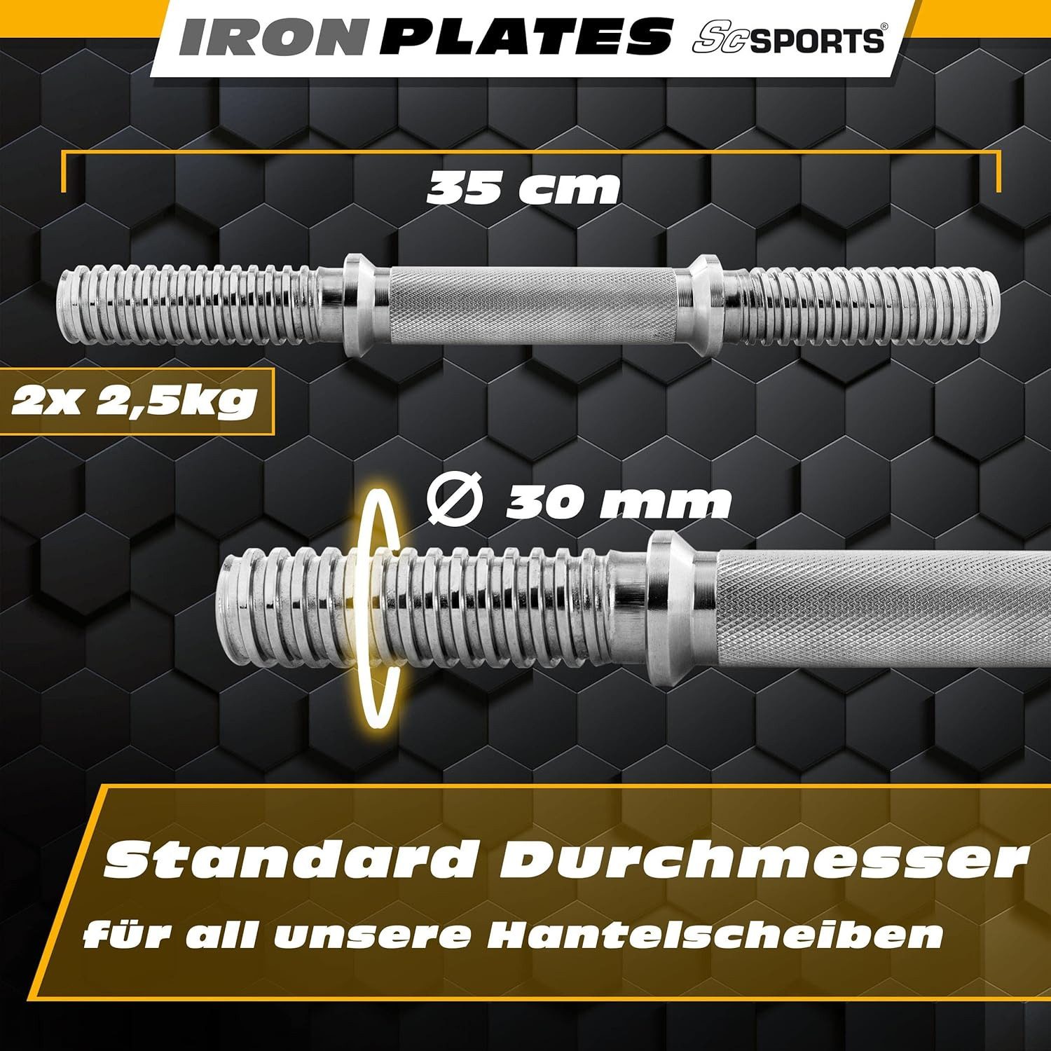 ScSPORTS® Kurzhantel Kurzhantel Set mit Koffer 15 - 20 kg