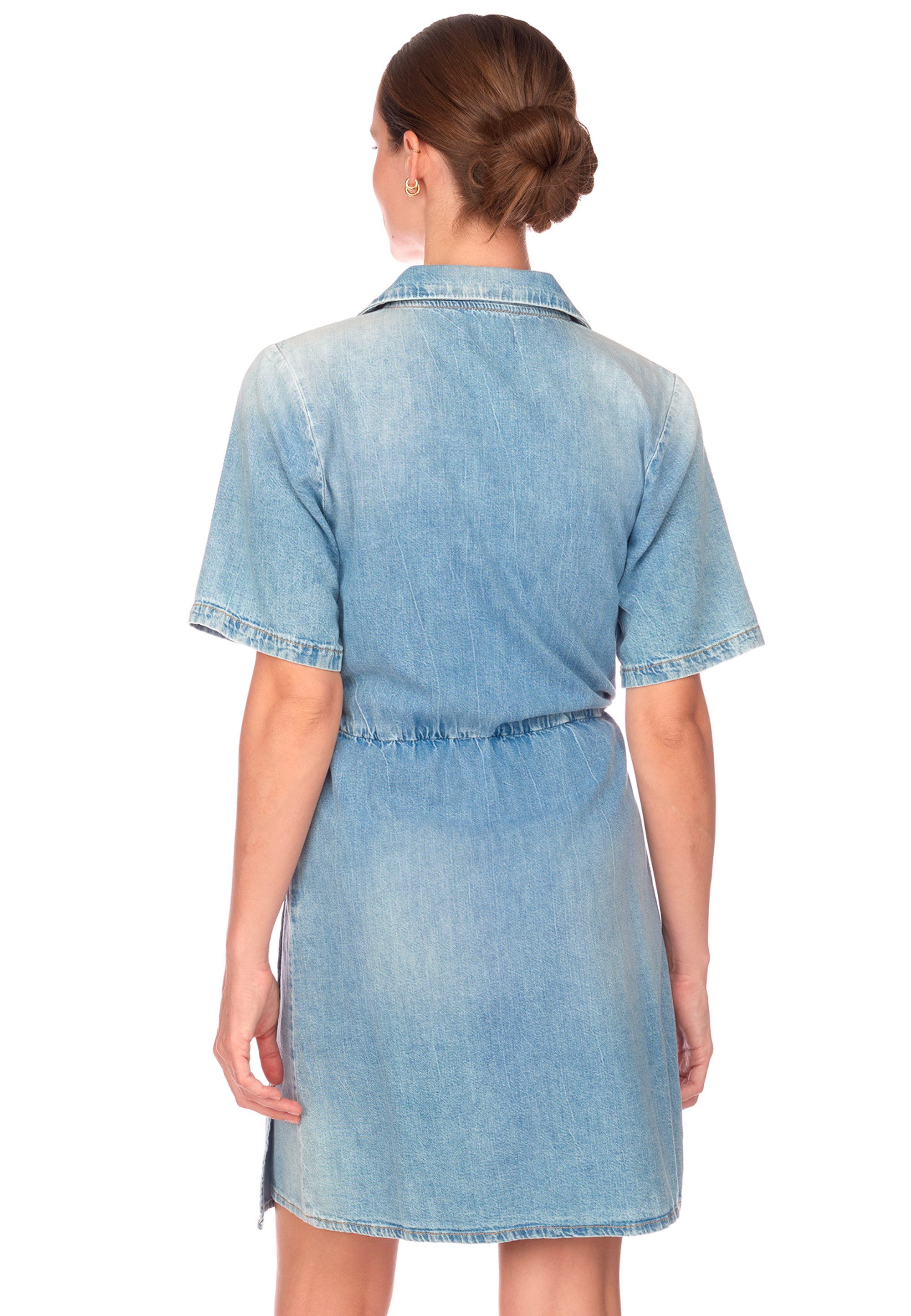 Le Temps Des Cerises Jeanskleid FLOE in gewickeltem Design