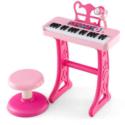 COSTWAY Keyboard 37 Tasten Spielzeug-Musikinstrument, abnehmbar