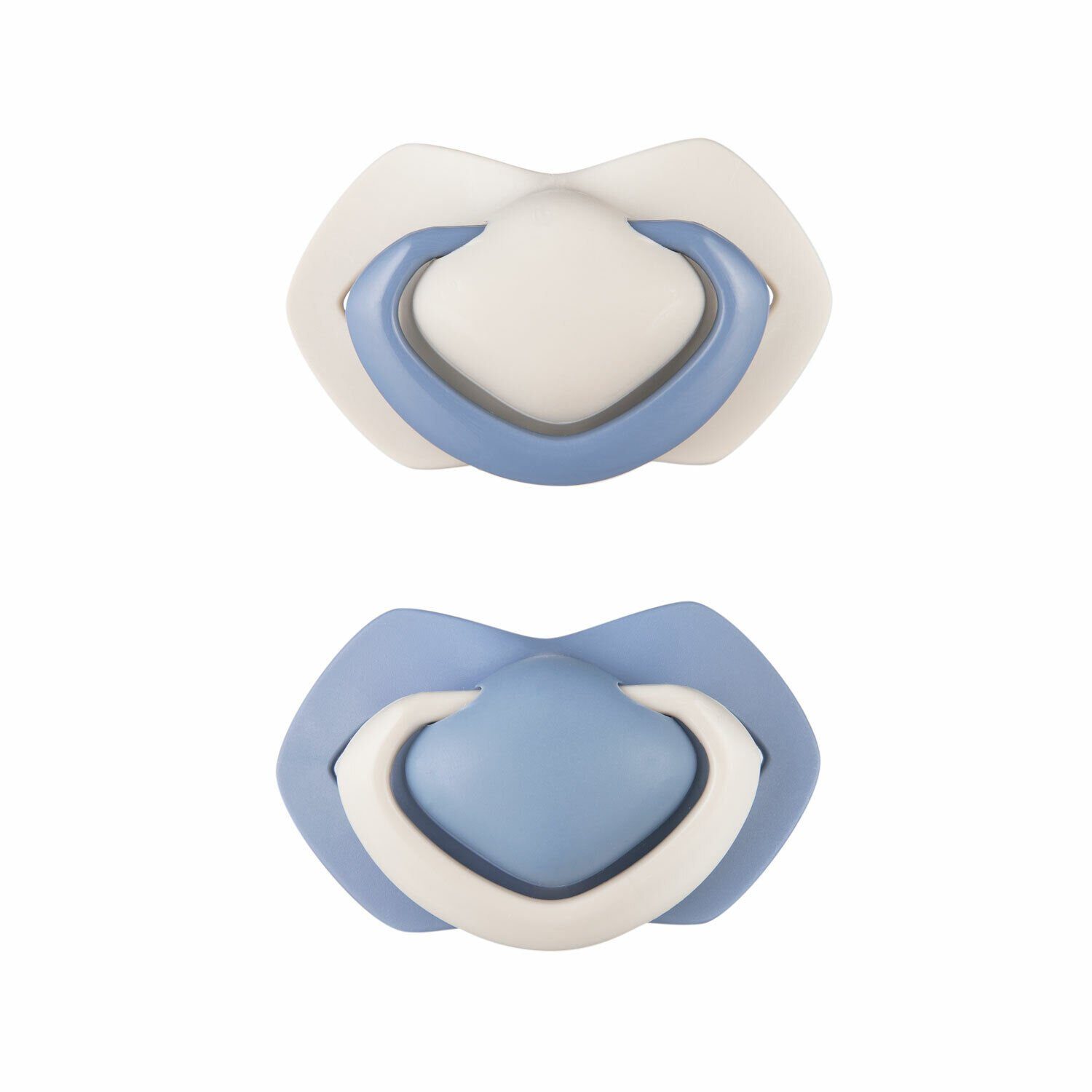 Canpol Schnuller Beruhigungssauger Pure Silikon Symmetrisch Oval, Symmetrische Schnullerform // Ovale Schnullerform Pure Blau