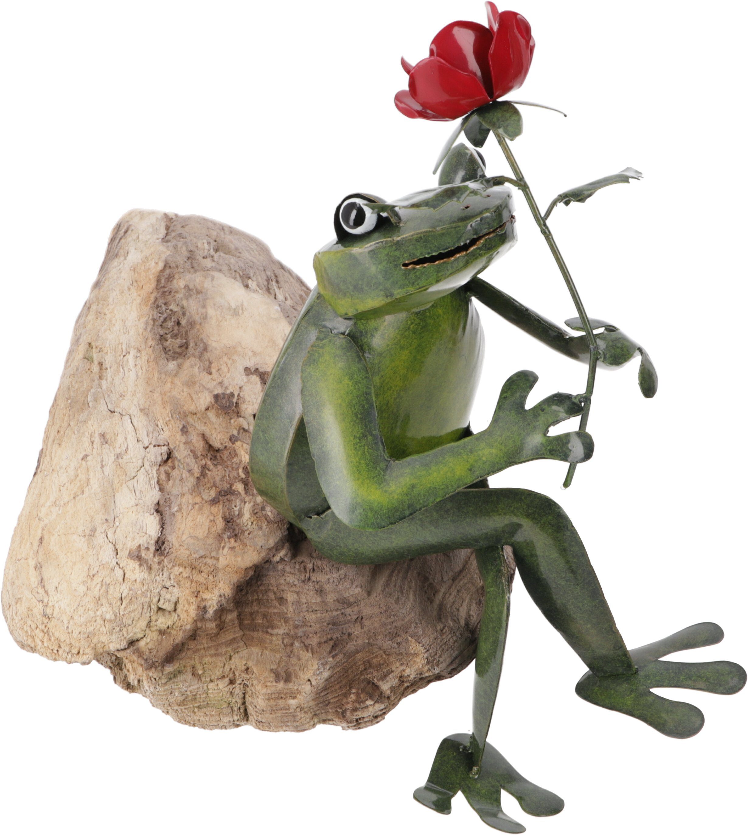 Guru-Shop Dekofigur Deko Frosch aus Metall, Kantenhocker - Design 1 günstig online kaufen