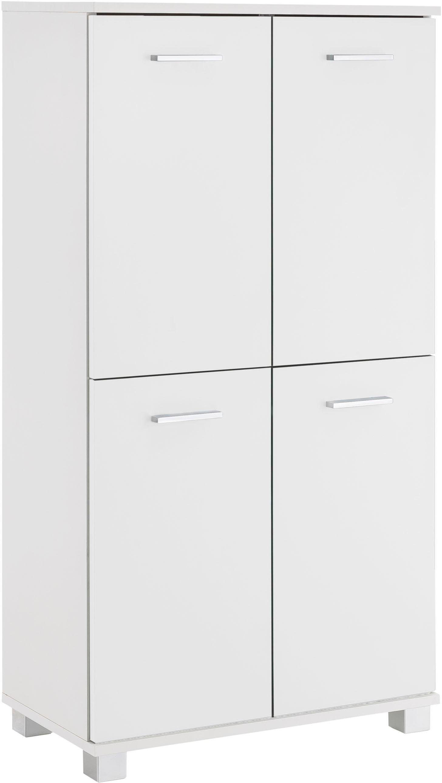 Schildmeyer Midischrank Lumo Breite 60 cm, mit 4 Türen & Metallgriffen, Türanschlag wechselbar