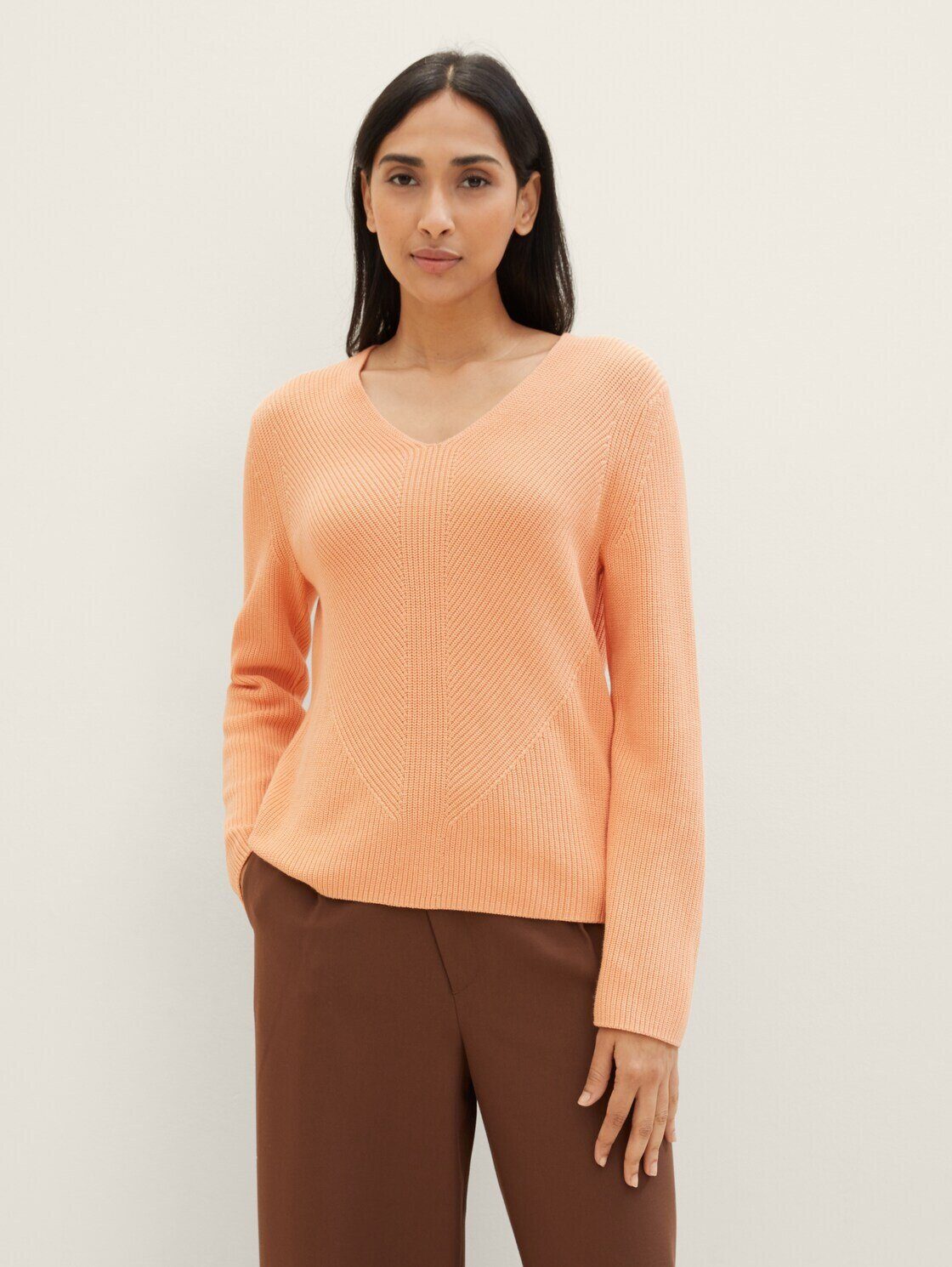 TOM TAILOR Strickjacke Strickpullover mit V-Ausschnitt