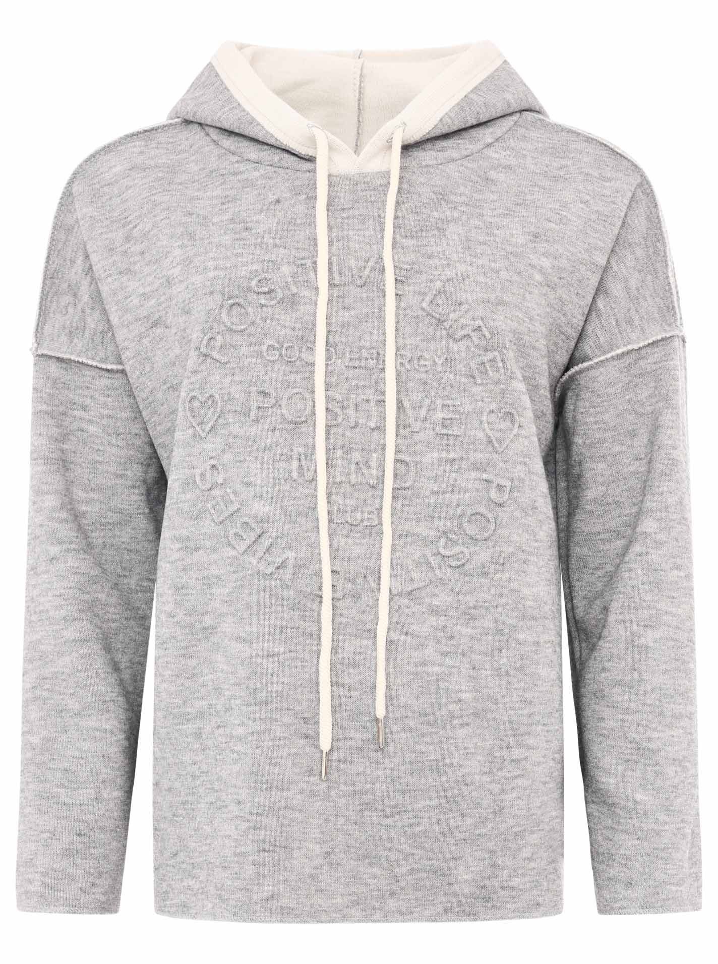 Zwillingsherz Hoodie "Positive Mind" Kapuze, 3/4 günstig online kaufen