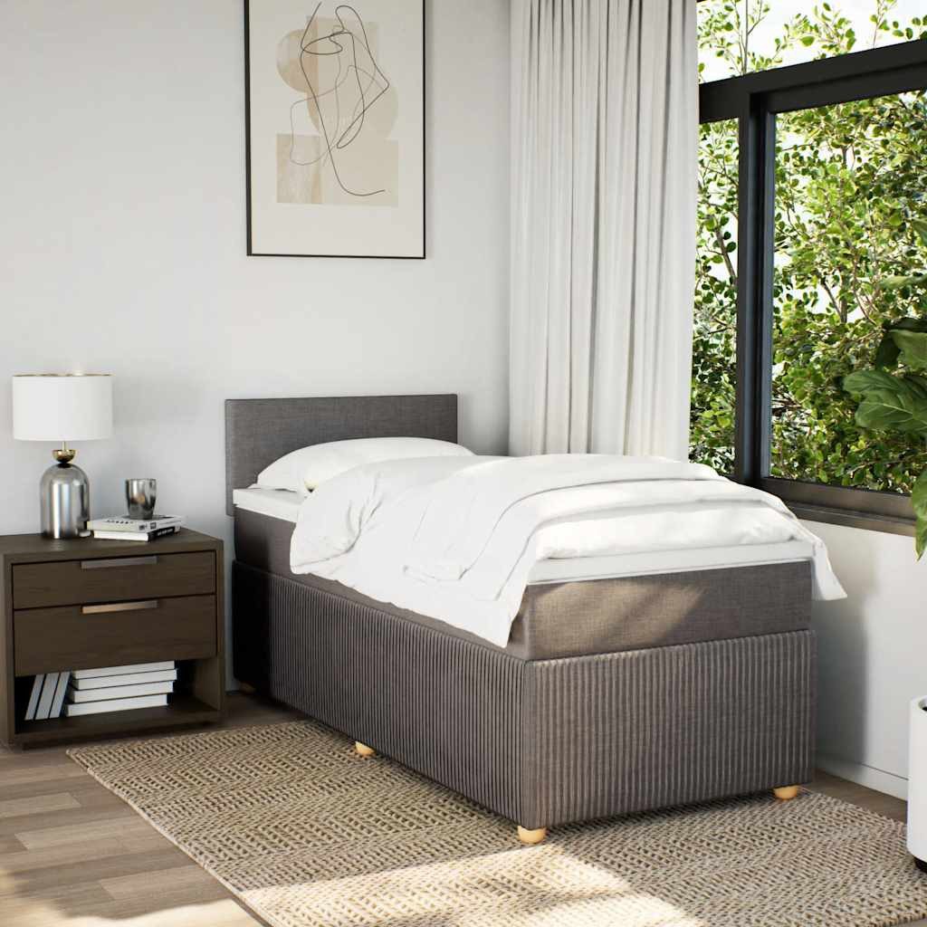 vidaXL Bett Boxspringbett mit Matratze Taupe günstig online kaufen