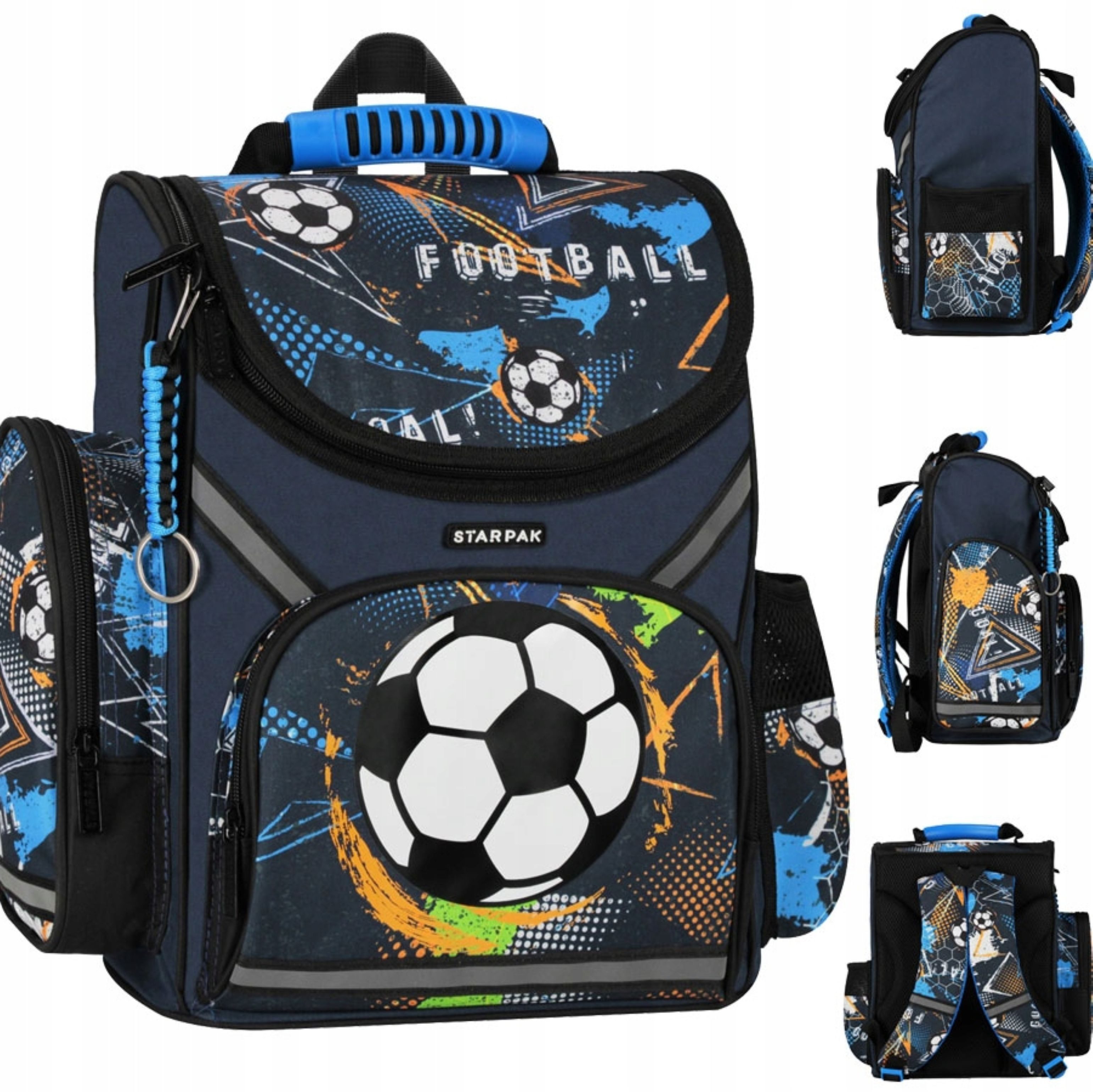 PASO Schulranzen Starpak Schulranzen Fußball Jungen 1. Klasse leicht ergonomisch