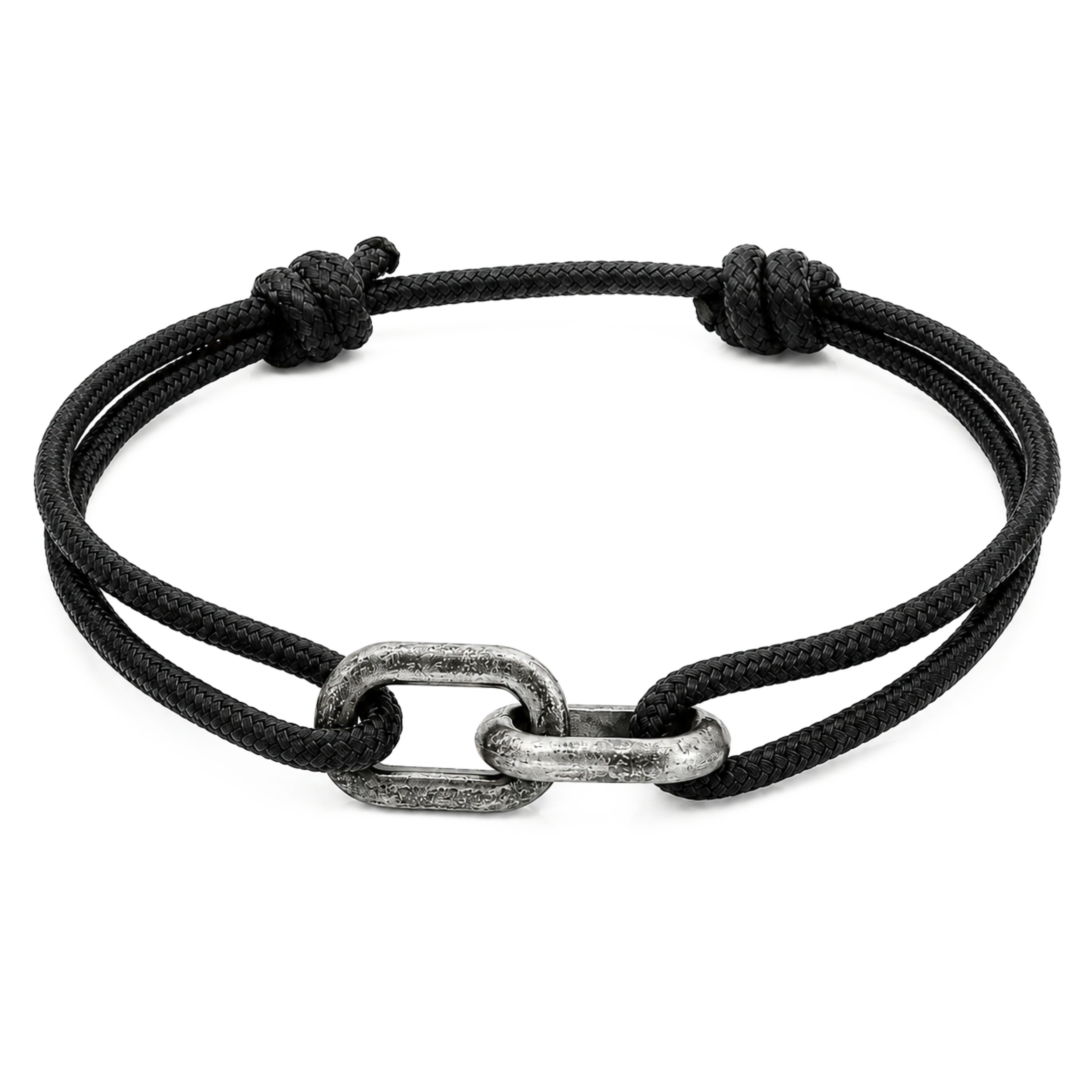 Made by Nami Armband Surfer Segeltau Armband Handgemacht Schwarz, Maritimes Minimalistisches Armband 100% Wasserfest & verstellbar