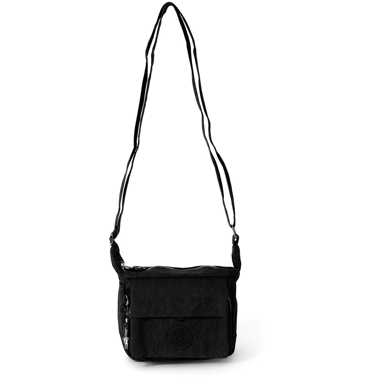 BAG STREET Handtasche Bag Street Damen Handtasche Abendtasche (Handtasche), Damen, Jugend Tasche aus Crinkle Nylon in schwarz, ca. 17cm Breite