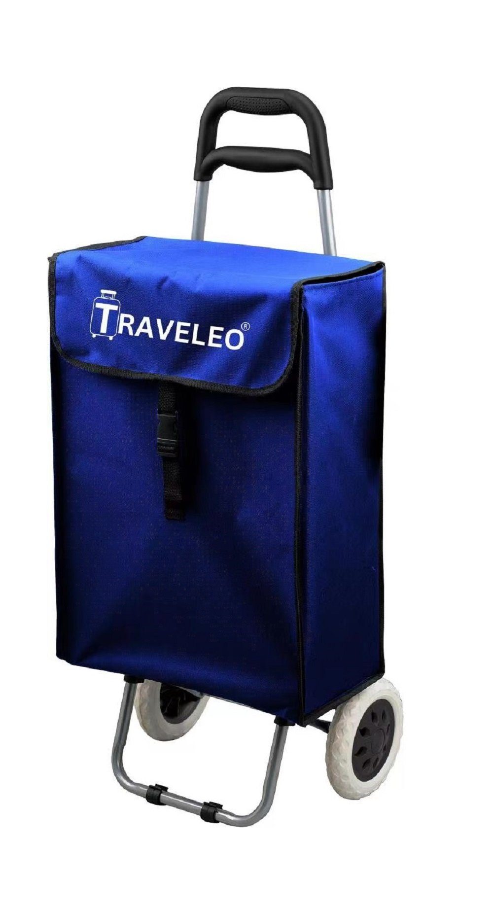 Cheffinger Einkaufstrolley 45L Einkauf Trolley Einkaufswagen Shopping Tasche Aluminium Stabil Blau