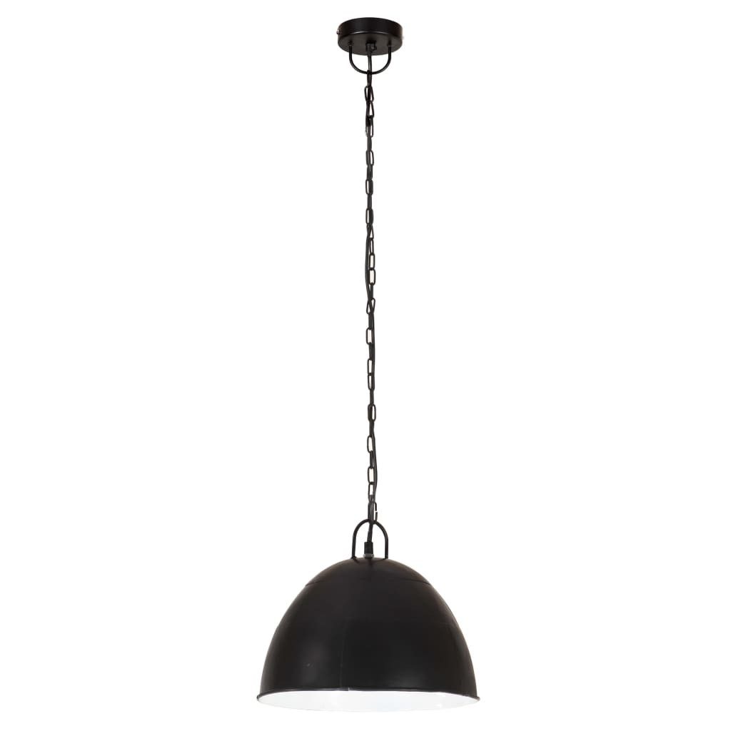 vidaXL Deckenleuchte Hängelampe Vintage Industriestil 25 W Schwarz Rund 31 cm E27
