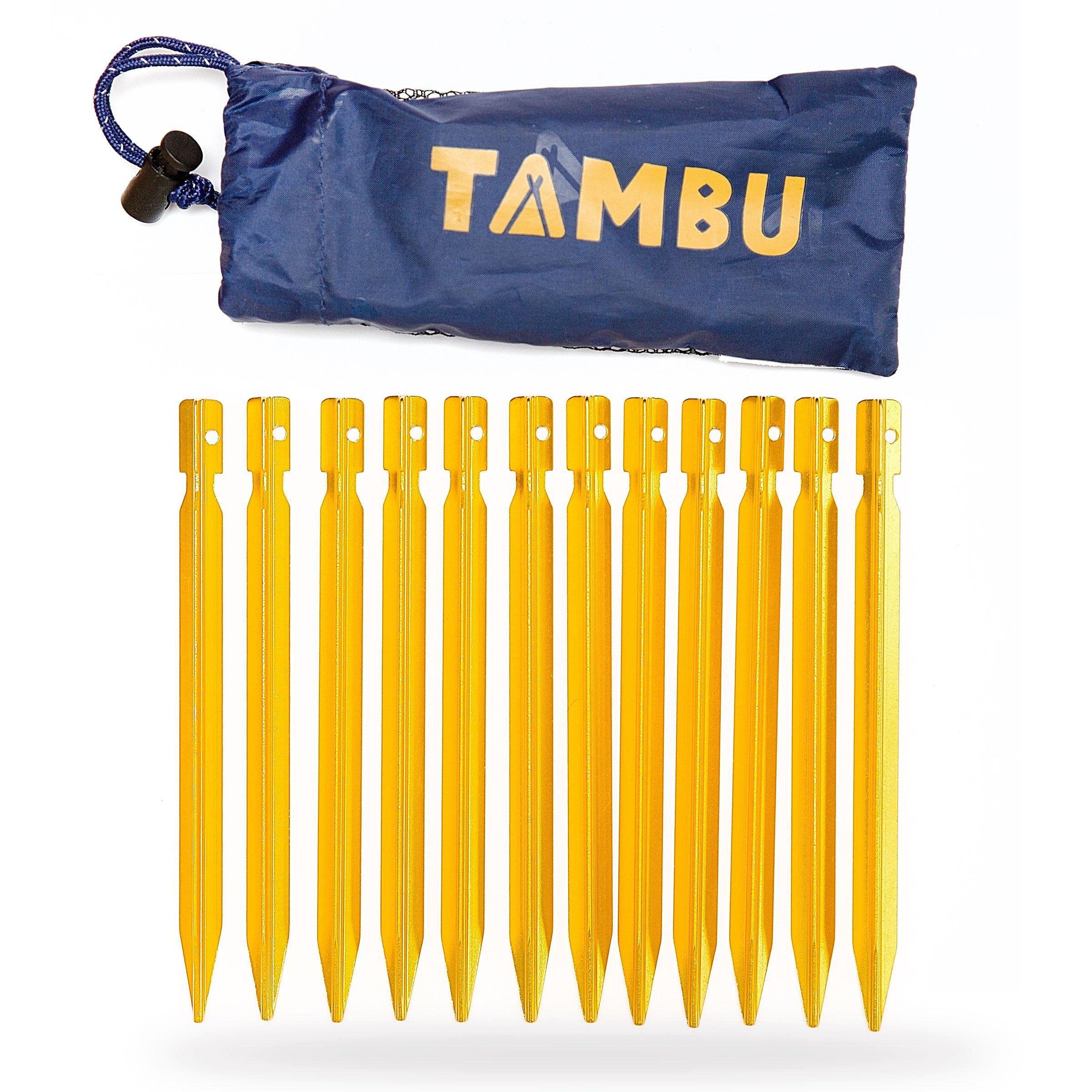 Tambu Kuppelzelt Ultraleichte Aluminium-Heringe 18cm, 12 Stück