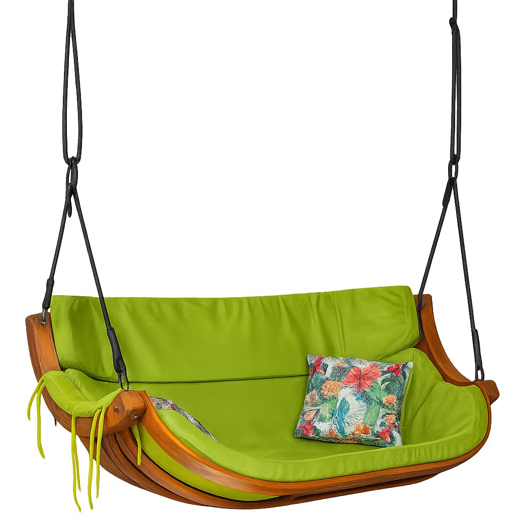 bv-vertrieb Schaukelsessel Doppel-Schaukelsessel Gestell Lärche Hängesessel in- und outdoor, Gestell aus Lärche