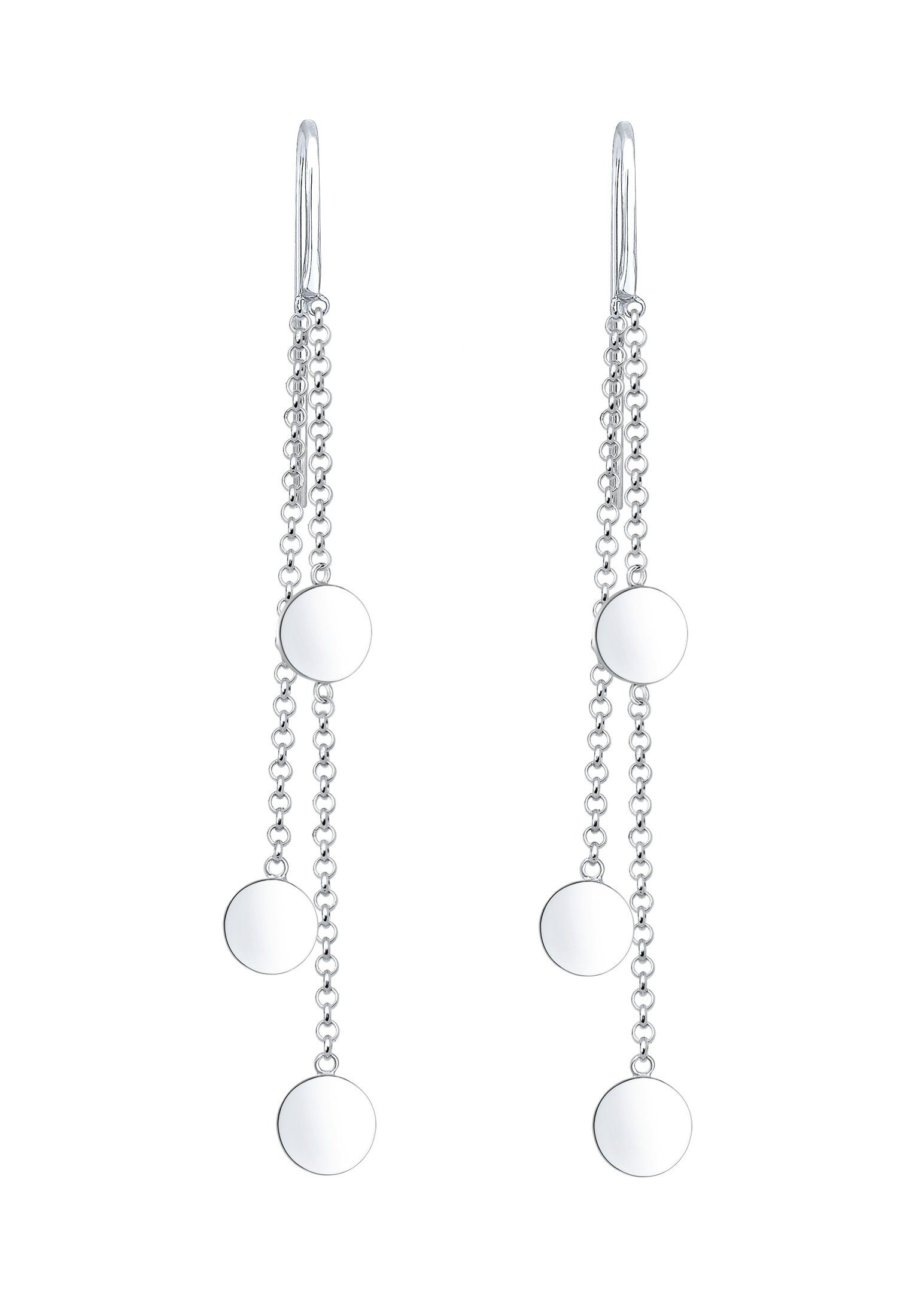 Elli Paar Ohrhänger Ohrhänger Geo Kreis Plättchen Trend 925 Sterling Silber günstig online kaufen