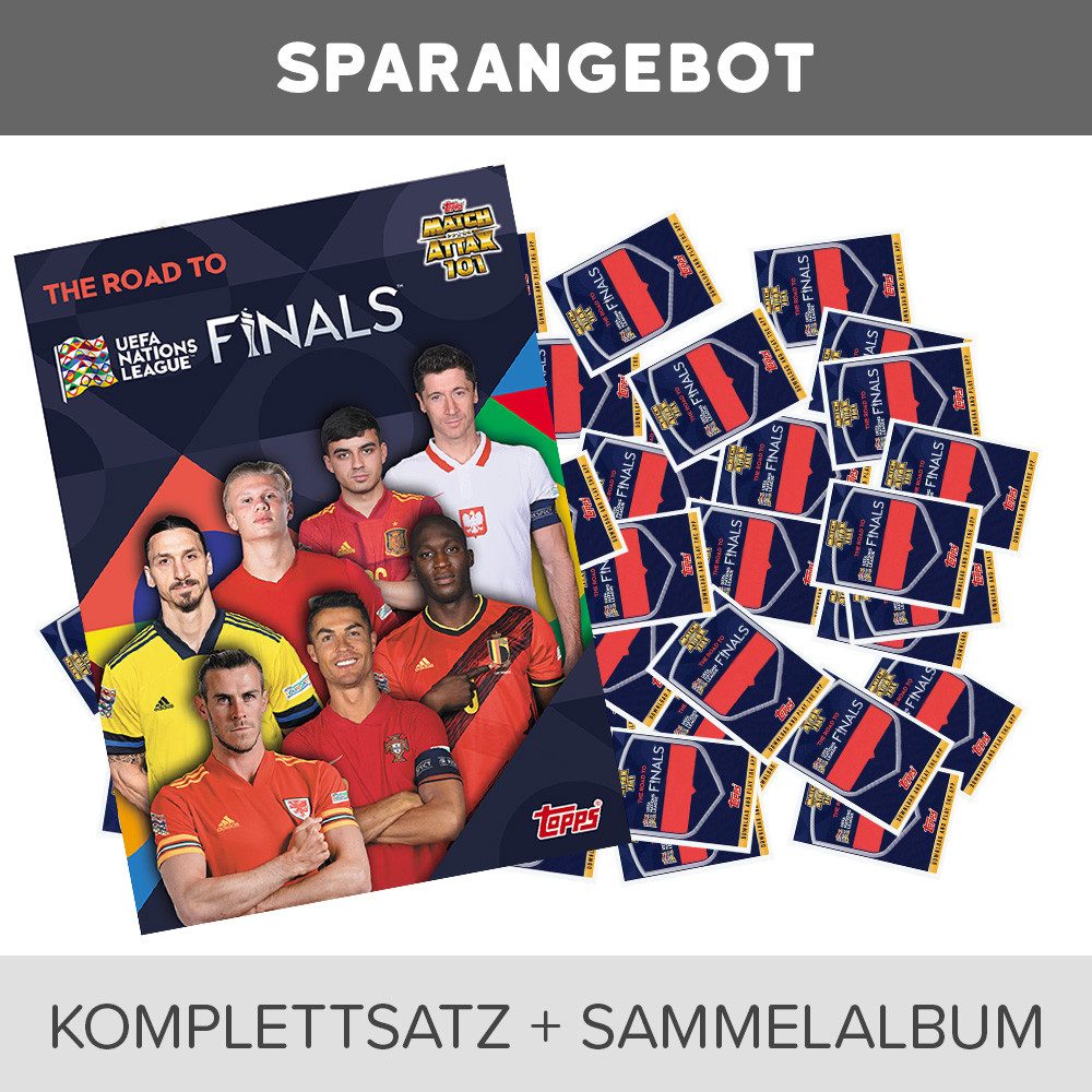 Topps Sammelkarte Road to 2022 Nations League Alle Karten + Mappe - ohne Special Karten