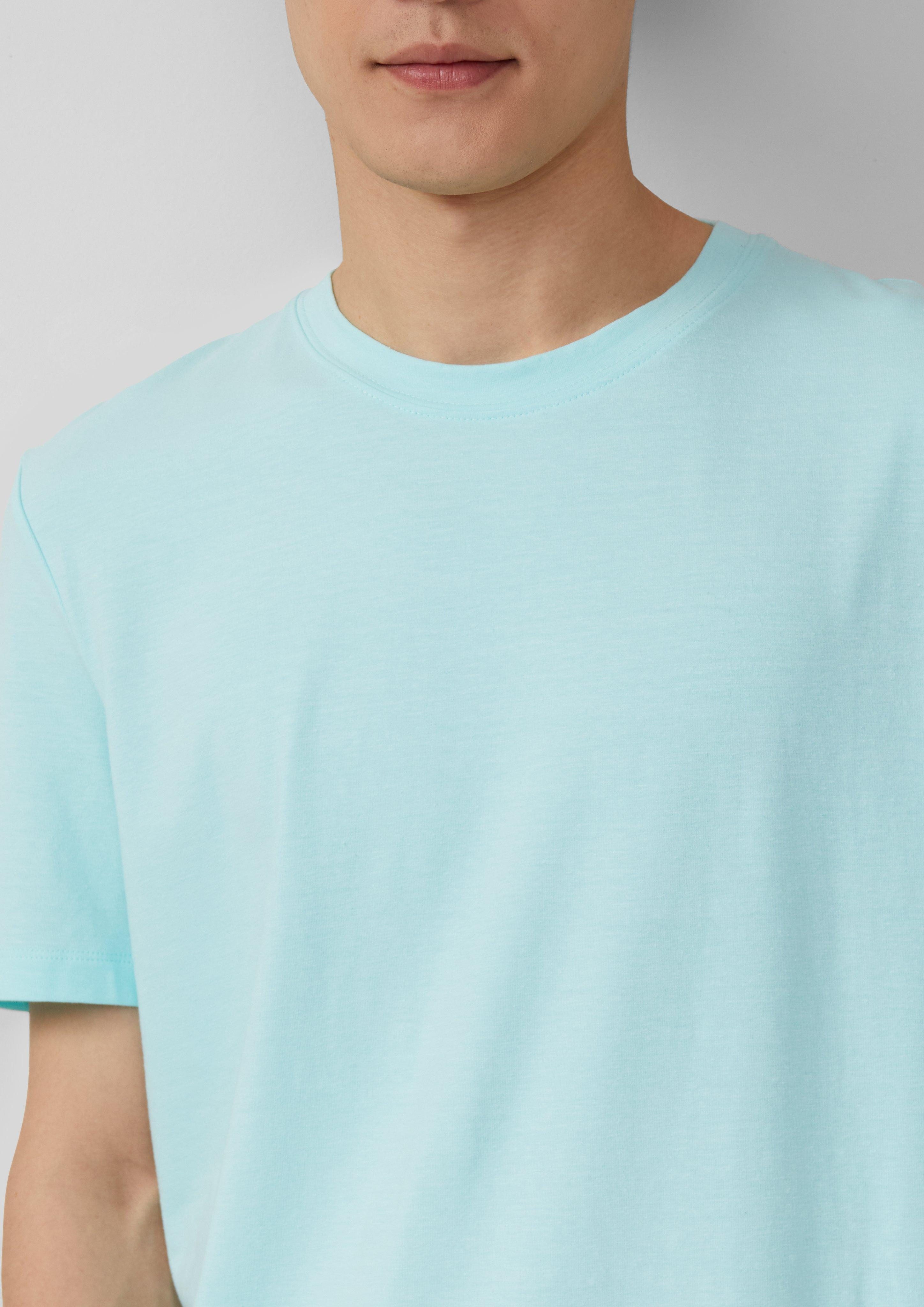 s.Oliver Kurzarmshirt Meliertes T-Shirt aus Baumwollmix günstig online kaufen