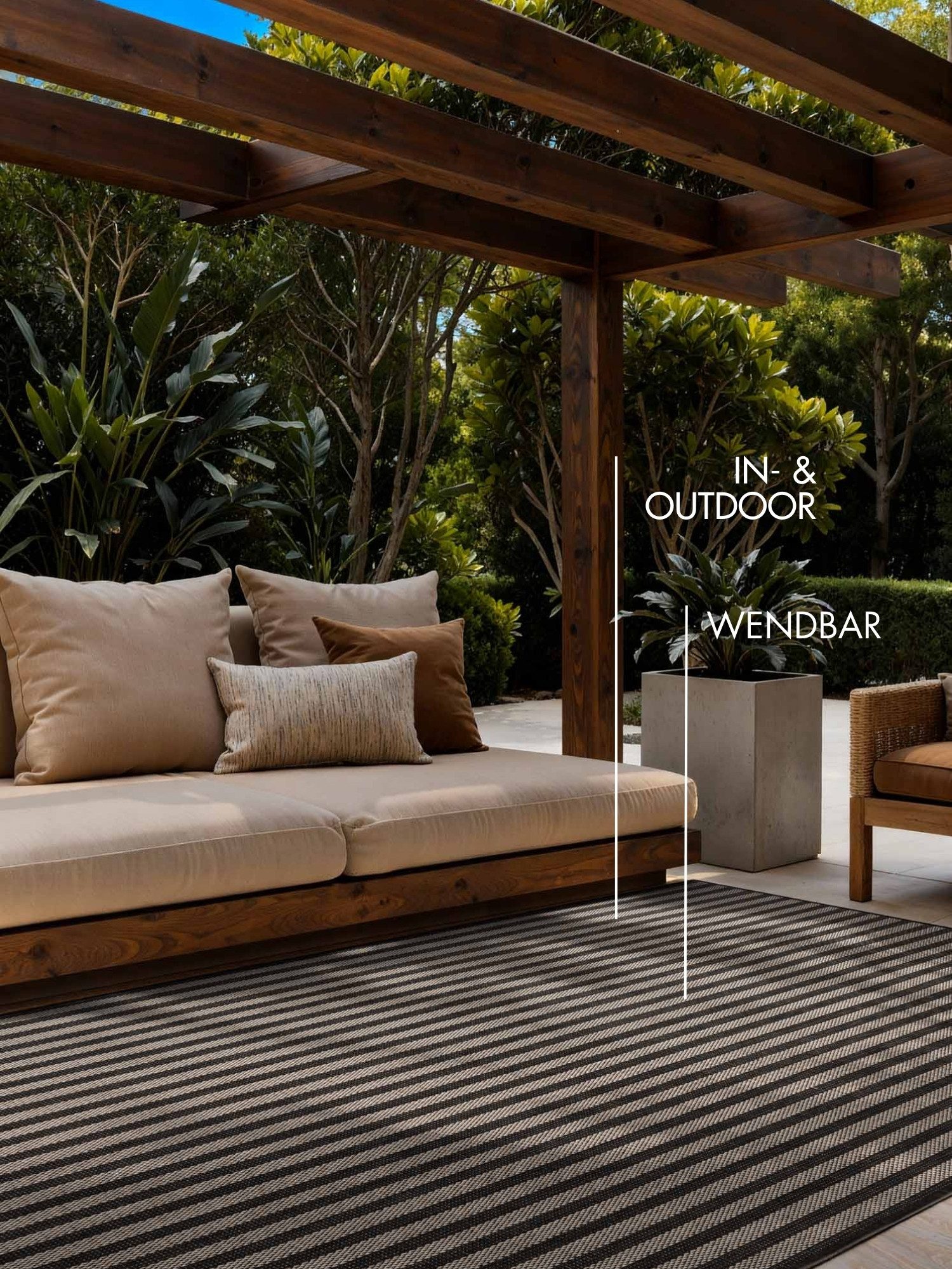 Ted Baker Teppich Linley, Wendeteppich, rechteckig, Höhe: 8 mm, Designteppich, Wetterfest, Pflegeleicht, Modern, Wohnzimmer, Terrasse