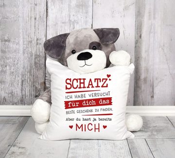 MoonWorks Dekokissen Kissenbezug Schatz ich habe versucht für dich das beste Geschenk zu finden Geschenkidee Valentinstag Liebe Moonworks®