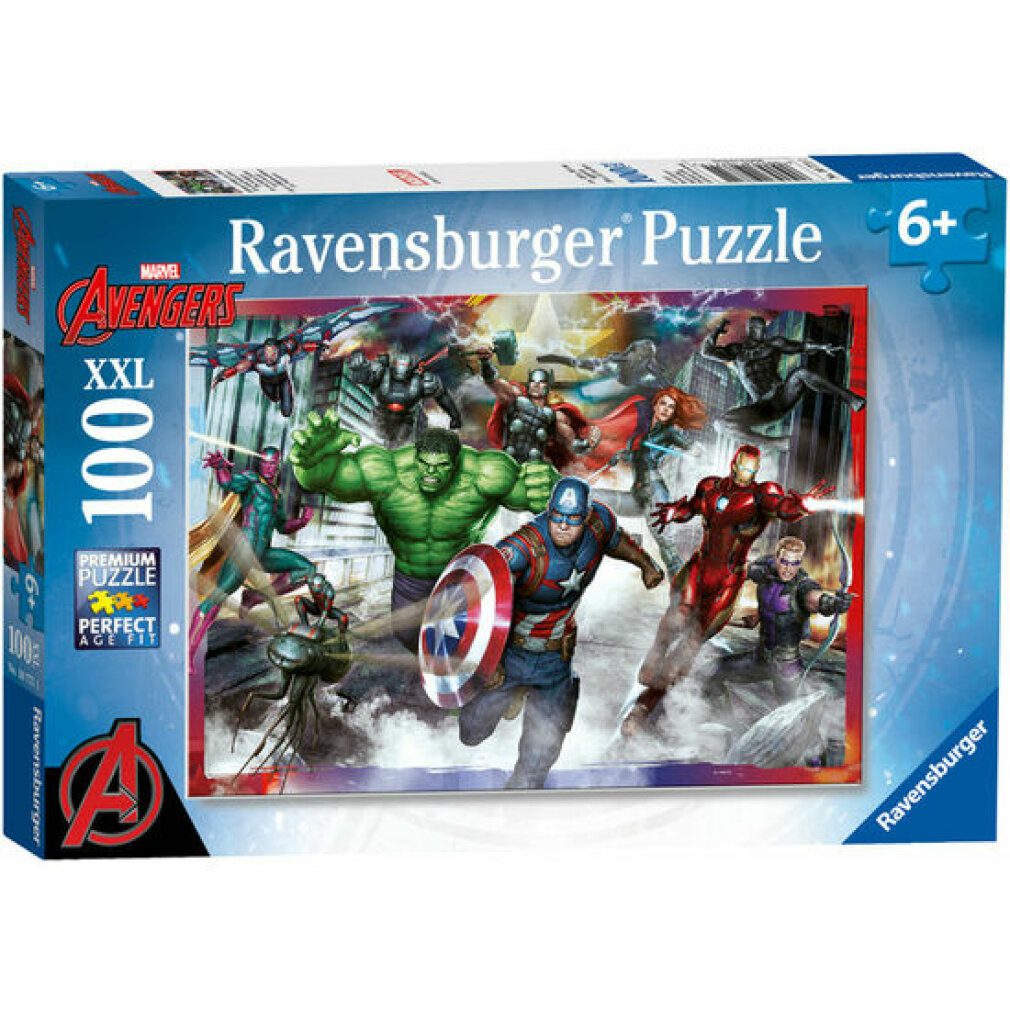 Ravensburger Puzzle Marvel Avengers XXL-Puzzle 100Stück, Puzzleteile