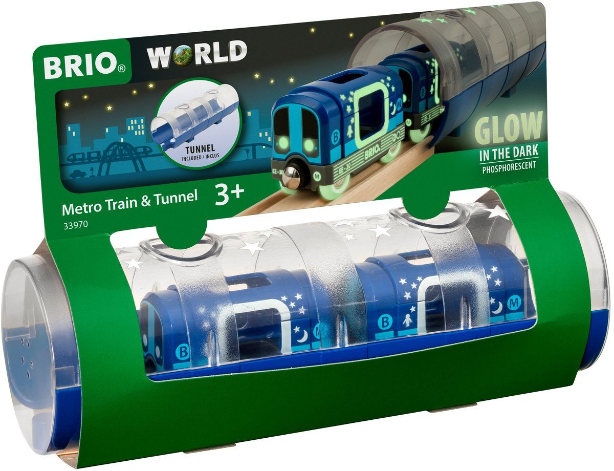 BRIO® Spielzeug-Zug BRIO® WORLD, Tunnelbox U-Bahn, leuchtet im Dunkeln