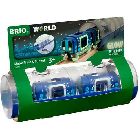 BRIO® Spielzeug-Zug BRIO® WORLD, Tunnelbox U-Bahn, leuchtet im Dunkeln, FSC®- schützt Wald - weltweit