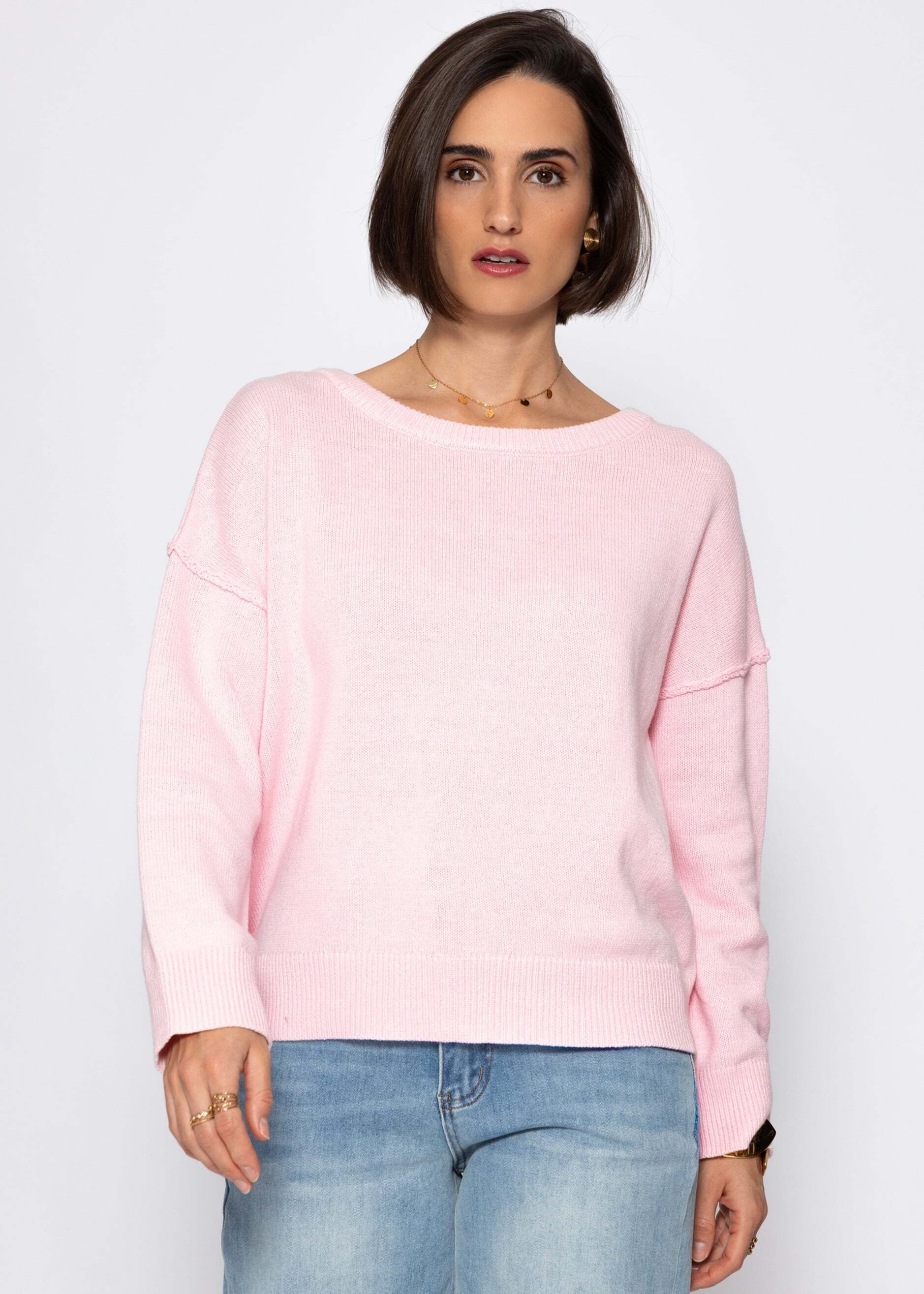Strickpullover Oversize Baumwoll-Pullover für Damen
