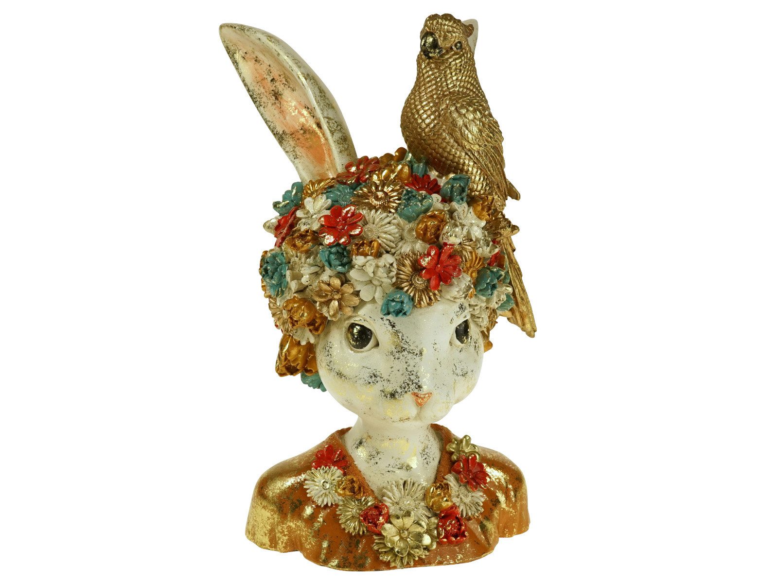 Werner Voß Dekofigur Hasenbüste Wanda mit Vogel 22x19x34 cm