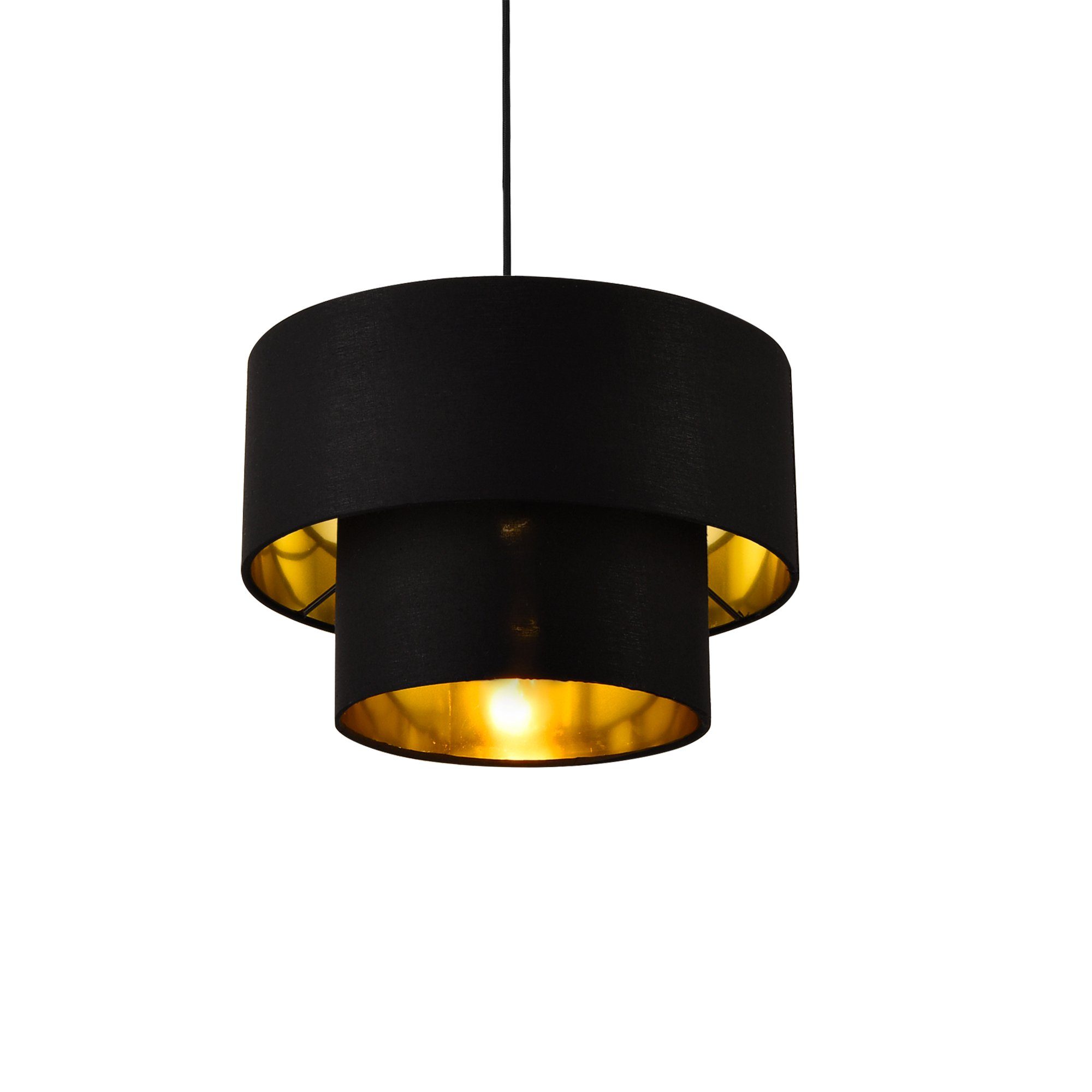 lux.pro Hängeleuchte, ohne Leuchtmittel, »Lopar« Deckenleuchte Pendelleuchte 30cm schwarz/gold
