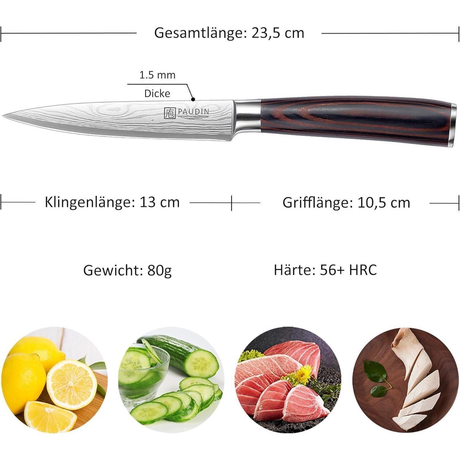 LuxusKollektion Allzweckmesser Kochmesser Allzweckmesser 13 cm Profi Küchenmesser Edelstahl