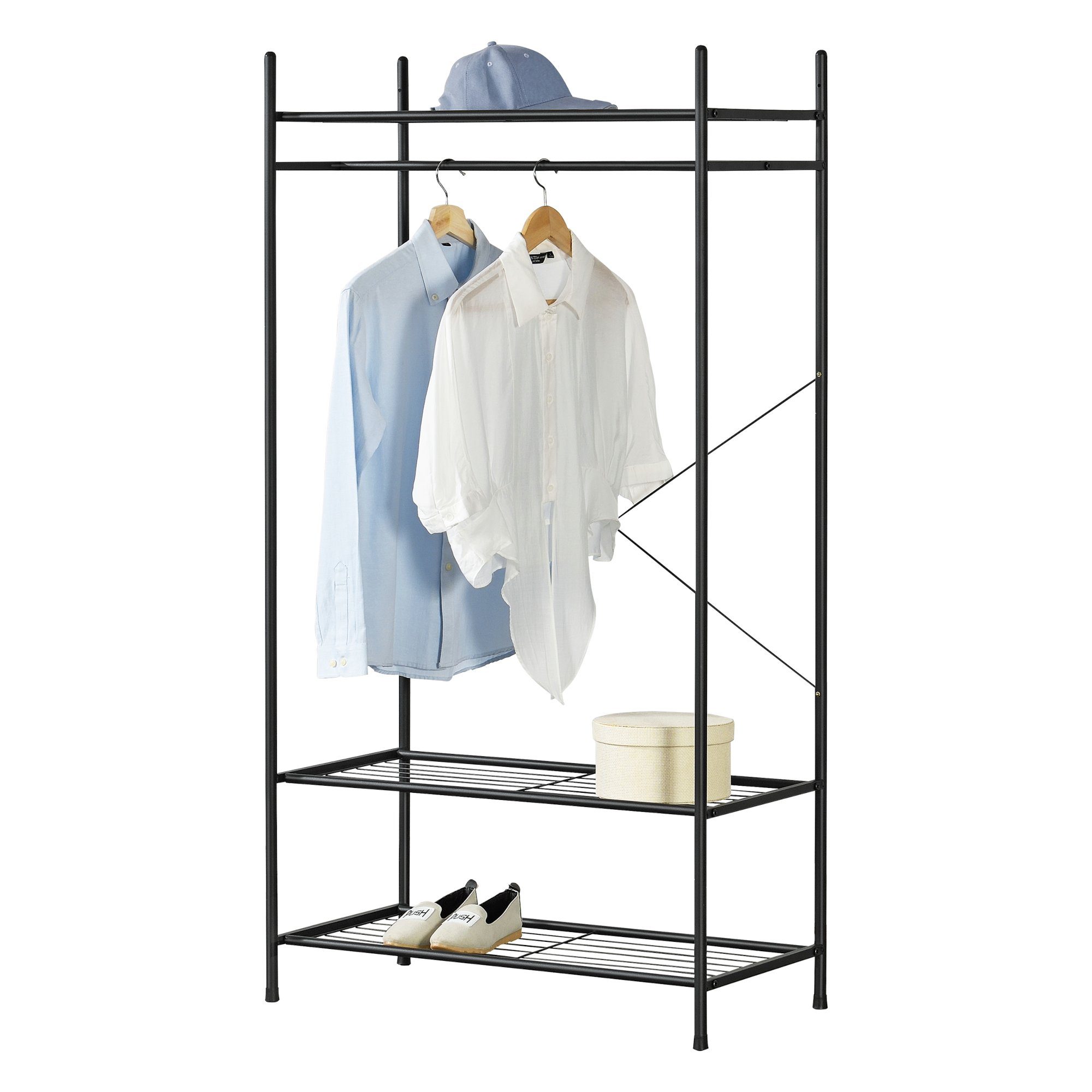en.casa Garderobenständer, »Irura« Kleiderständer 150x80x40cm 3 günstig online kaufen
