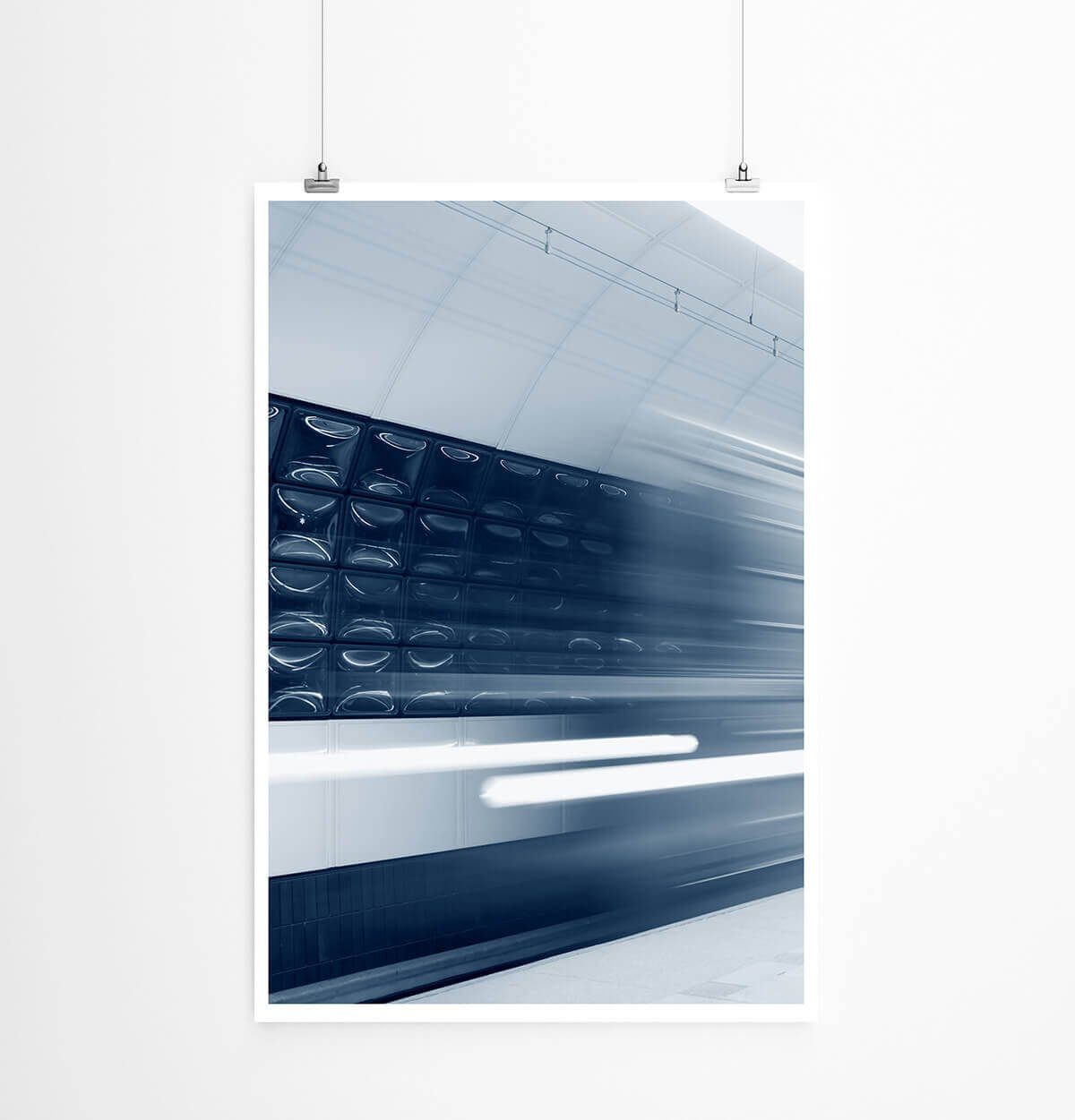 Sinus Art Poster 60x90cm Urbane Fotografie Poster Einfahrende Bahn