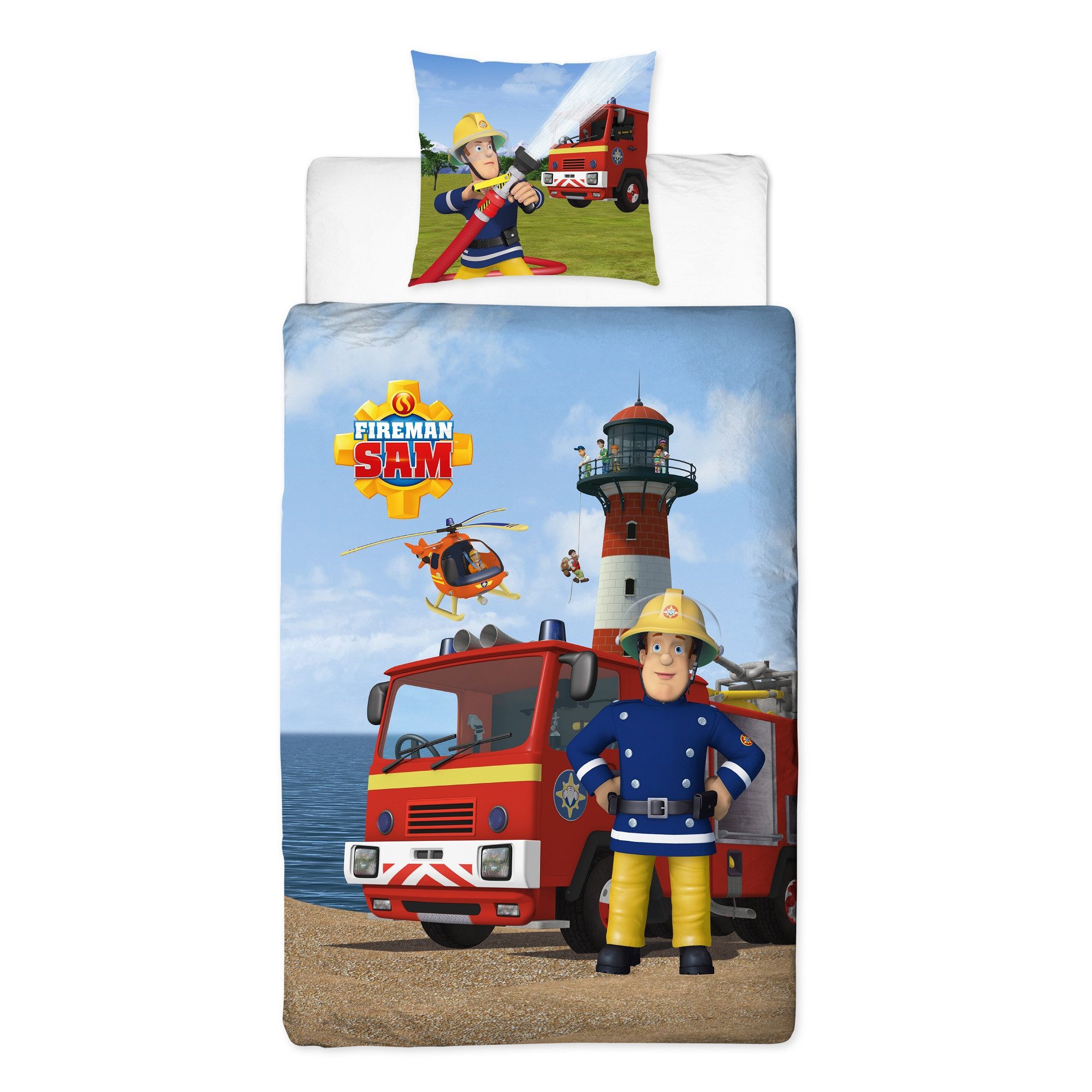 Familando Kinderbettwäsche Feuerwehrmann Sam "Havoc" 100x135 günstig online kaufen
