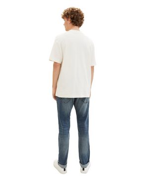 TOM TAILOR Denim 5-Pocket-Jeans AEDAN Straight mit Kontrastnähten und Stretch-Anteil