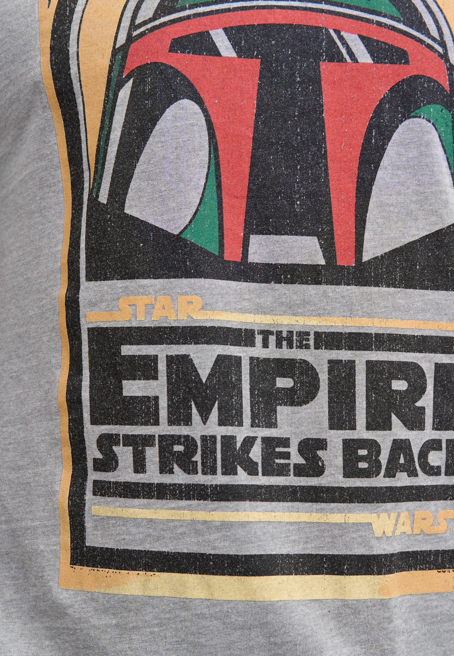 Boba Back Hellgrau Strikes T-Shirt Wars Empire Fett Recovered Star