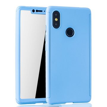 König Design Handyhülle Xiaomi Mi 8 SE, Xiaomi Mi 8 SE Handyhülle 360 Grad Schutz Full Cover Blau