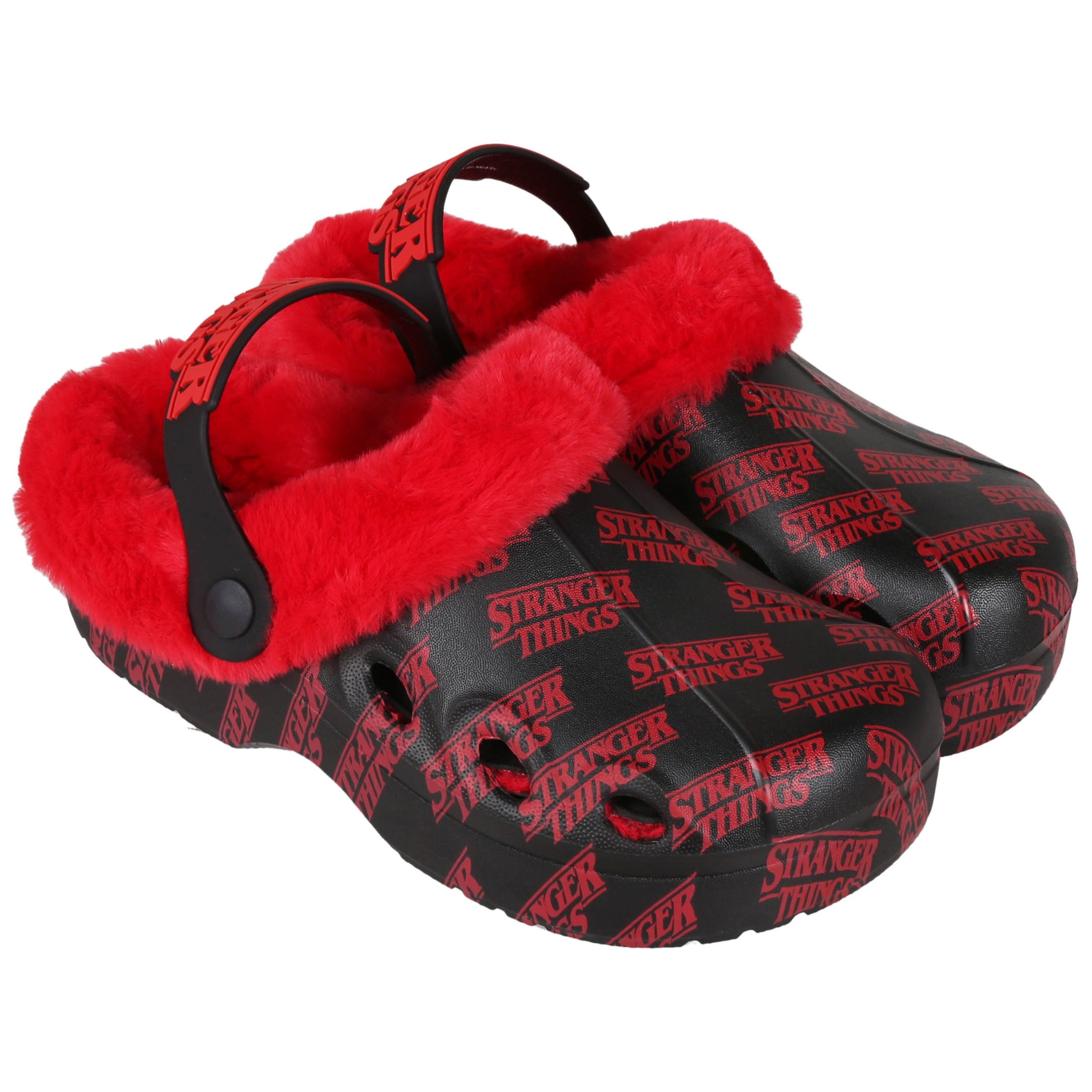 Stranger things Stranger Things gefütterte Damen Hausschuhe, Clogs mit Fell Plüsch Hausschuhe – Bild 3 von 5