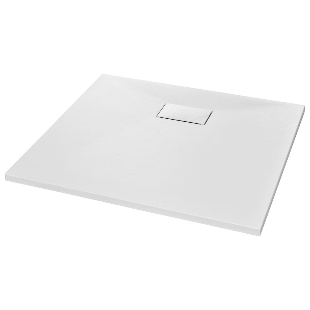 vidaXL Duschwanne 90 x 80 cm Duschwanne SMC Kunststoff faserverstärkt Weiß 90x80 cm, Rechteck