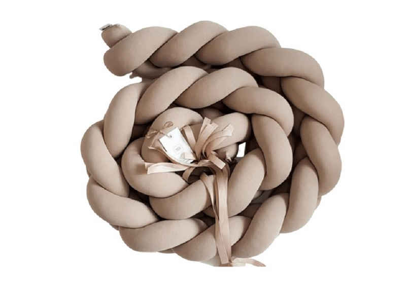 Babyboom Bettnestchen Handmade geflochtene Bettschlange 140 cm, made in EU, Handmade in EU, Nestchenschlange für das Babybett